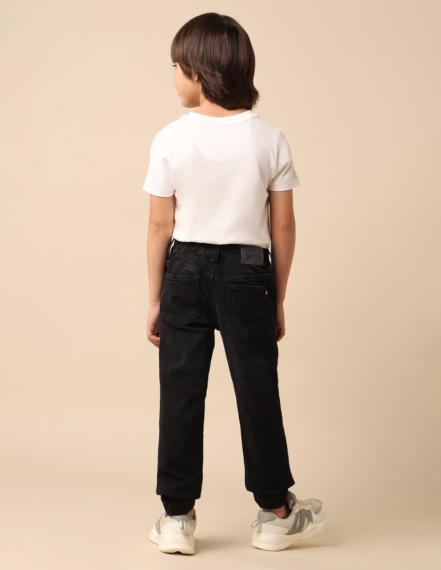 Boys Stone Washed Relaxed Fit Jeans Black - U.S. POLO ASSN. | Large