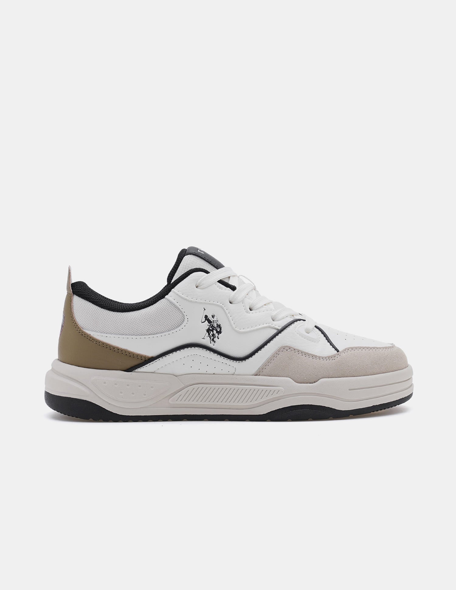 Colour Blocked Odore 2.0 Lace Up Sneakers Off White - U.S. Polo Assn. India | Large