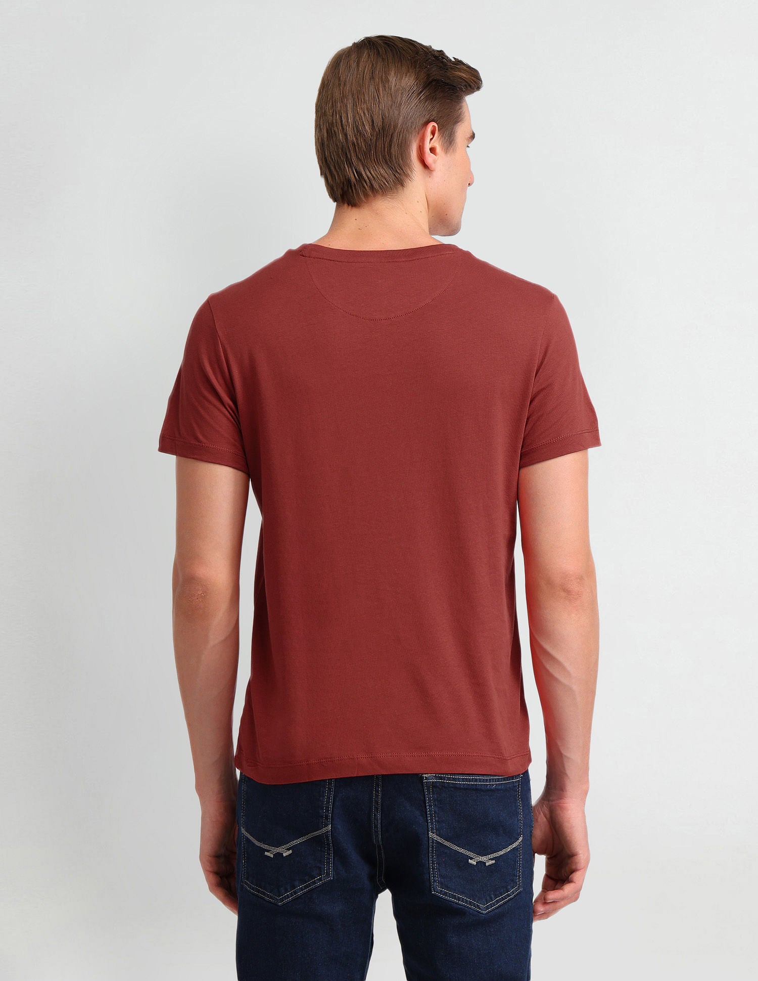 Brand Printed Muscle Fit T-Shirt Rust - U.S. Polo Assn. India | Large