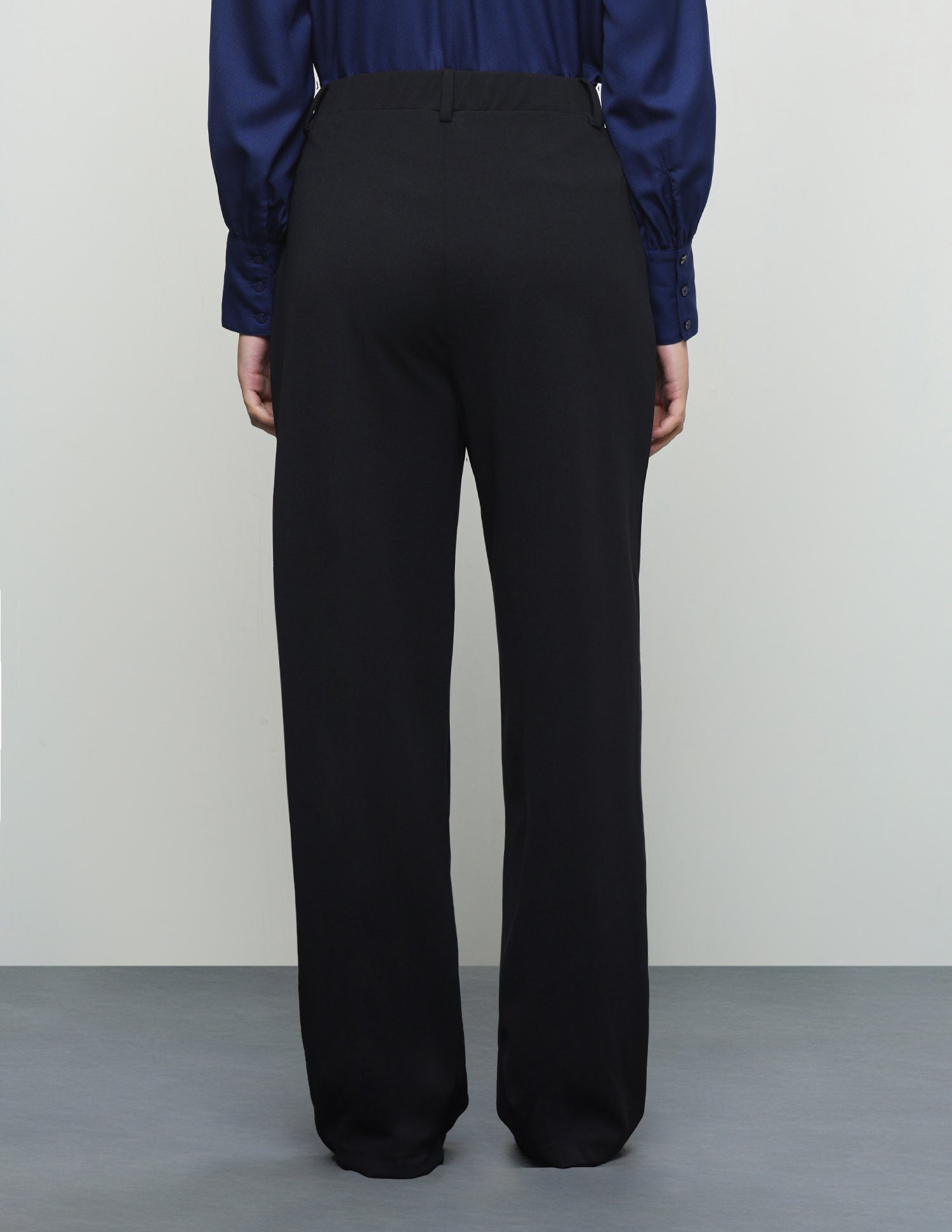 Pleated Wide Leg Fit Trousers Black - U.S. Polo Assn. India | Large