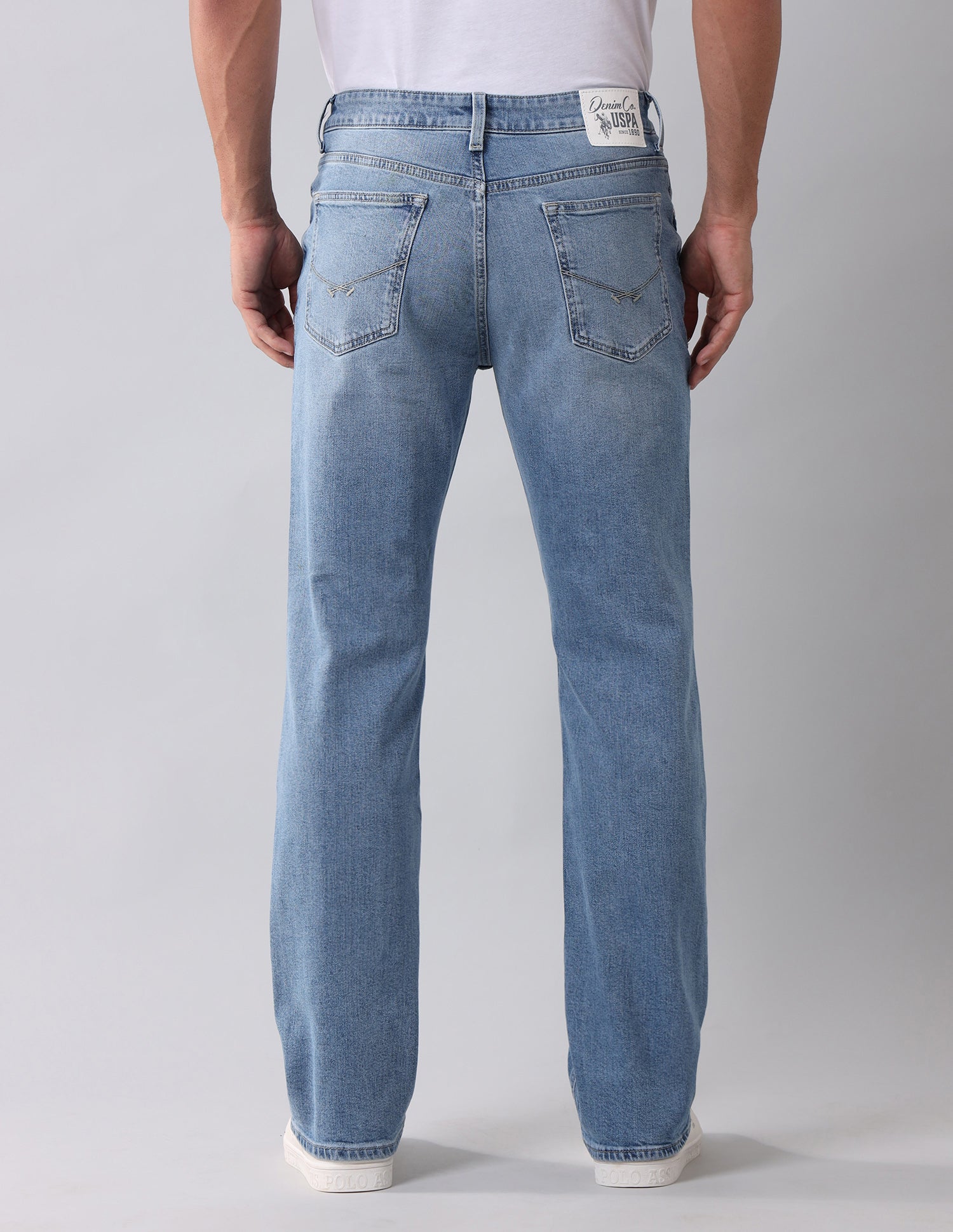 Connor Bootcut Fit Blue Jeans Light Wash - U.S. Polo Assn. India | Large