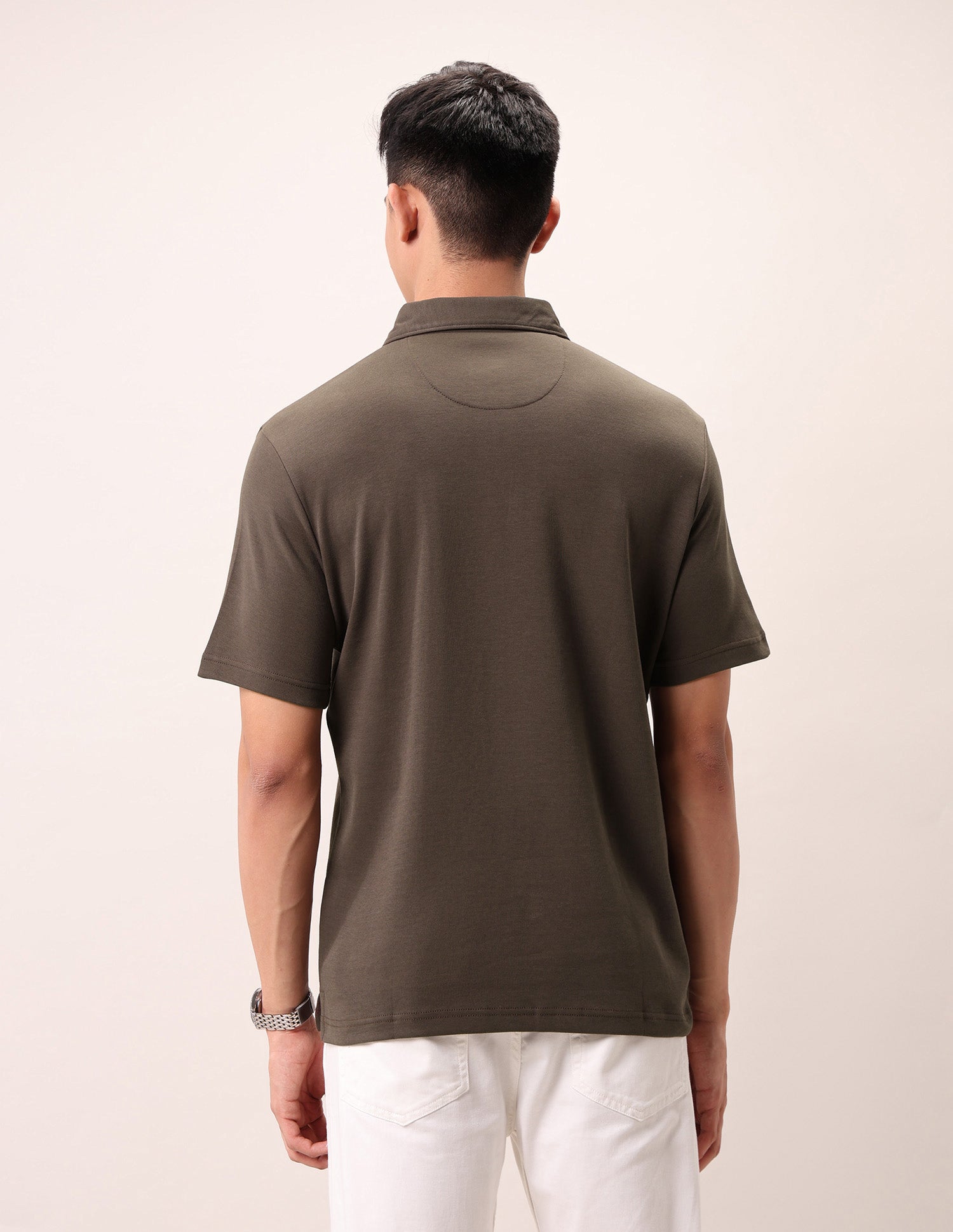 Brand Embossed Outdoor Polo Shirt Dark Brown - U.S. Polo Assn. India | Large