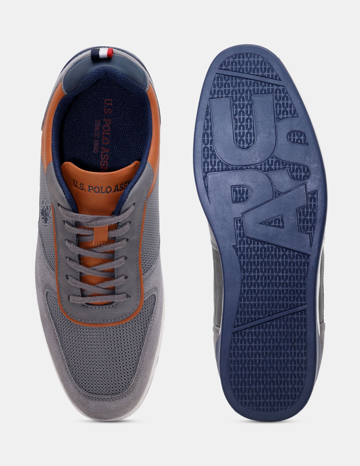 Men Ignacio Smart Casuals Sneakers Grey - U.S. POLO ASSN. | Large