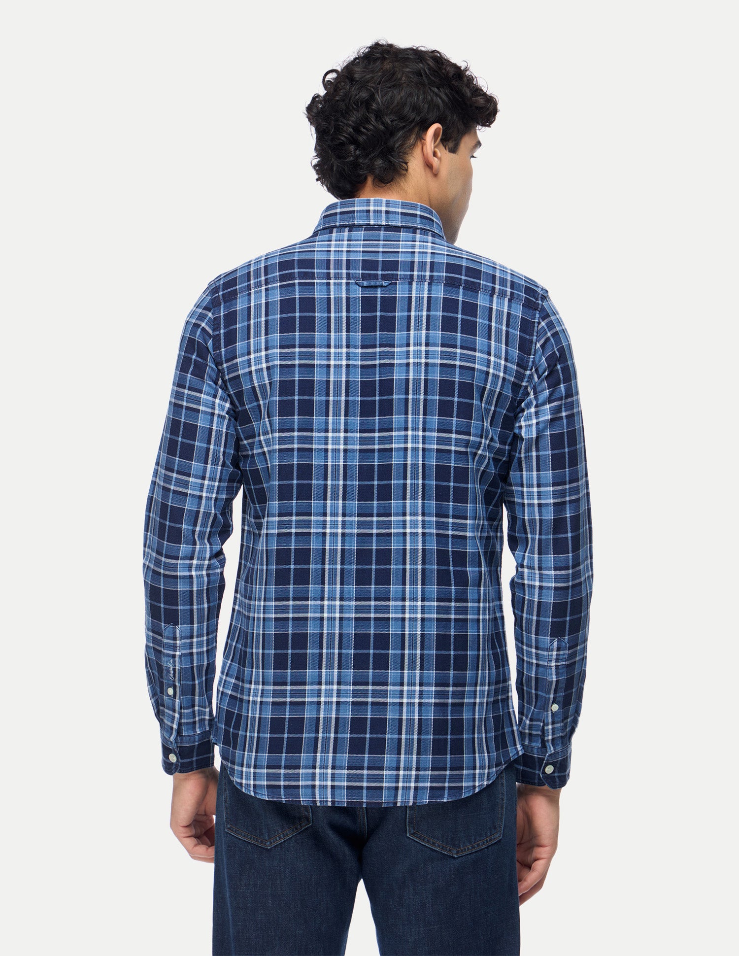 Tartan Checked Regular Fit Shirt Dark Indigo - U.S. Polo Assn. India | Large