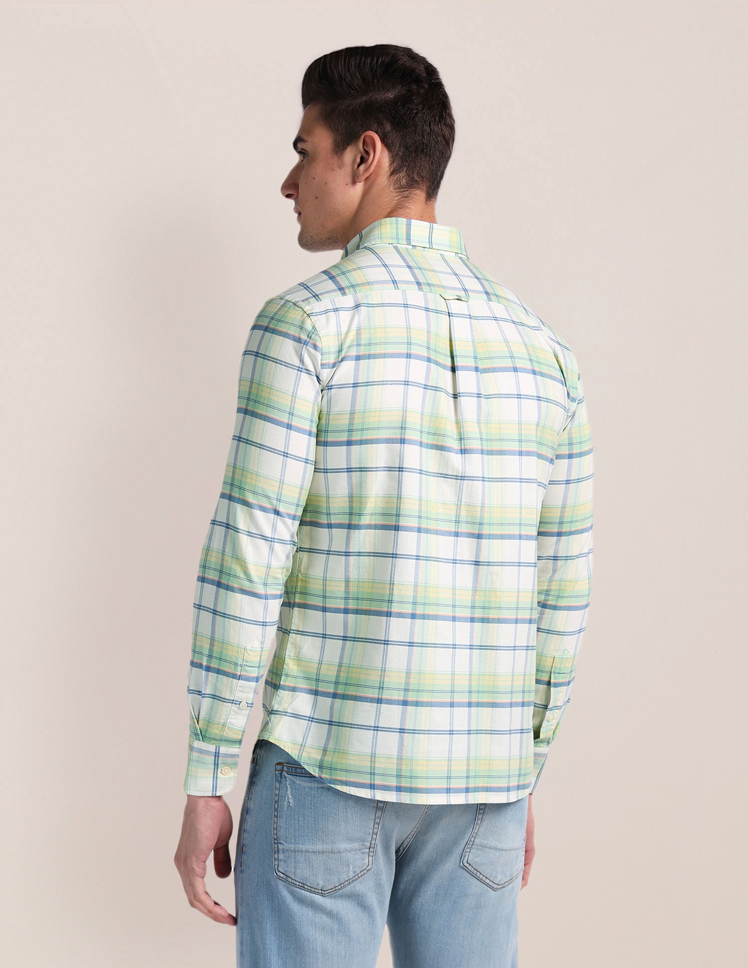 Tartan Check Oxford Shirt Green - U.S. POLO ASSN. | Large