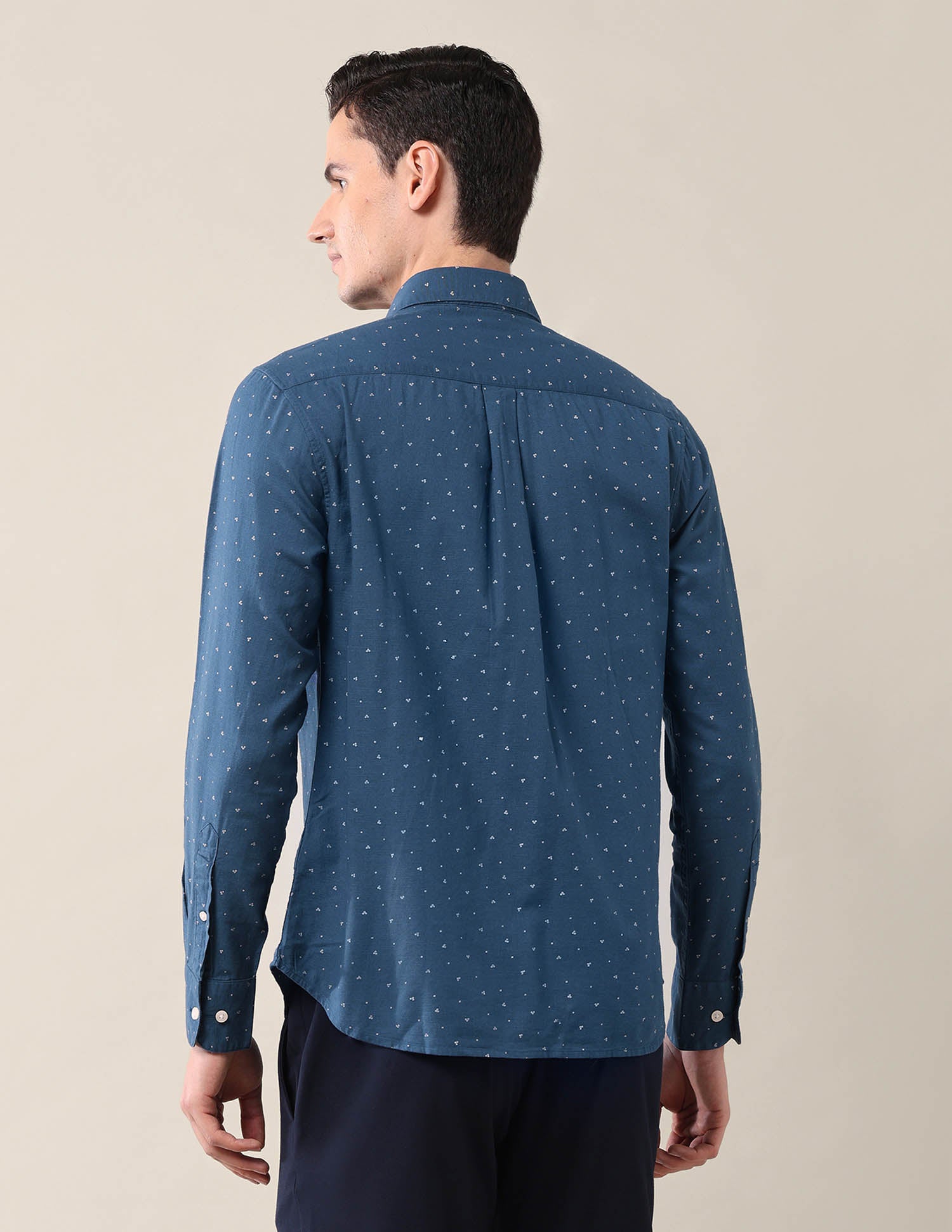 Geometric Tailored Fit Shirt Blue - U.S. POLO ASSN. | Large