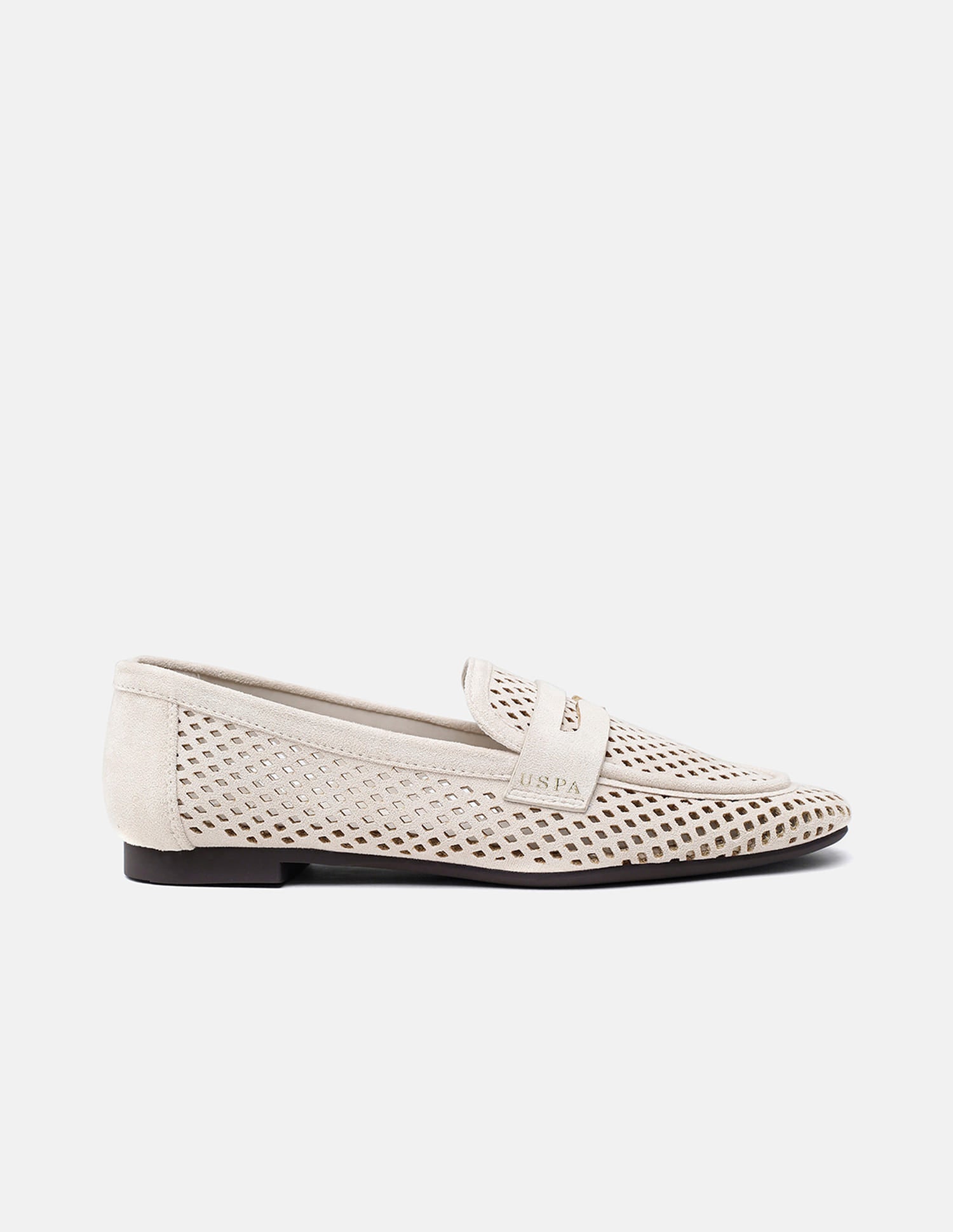 Mesh Textured Outsole Avenoir Loafers Off White - U.S. Polo Assn. India | Large