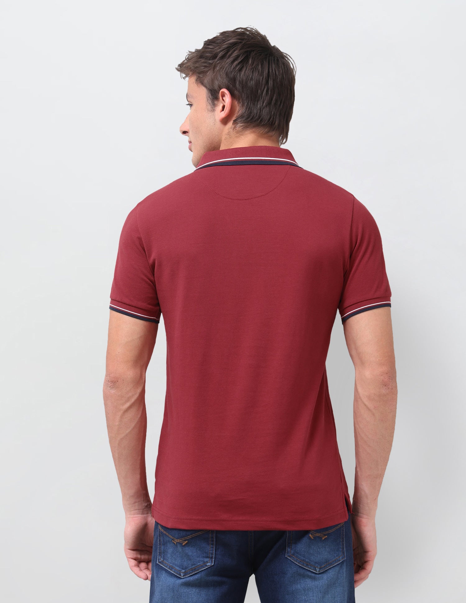 Solid Relaxed Fit Polo Shirt Red - U.S. Polo Assn. India | Large