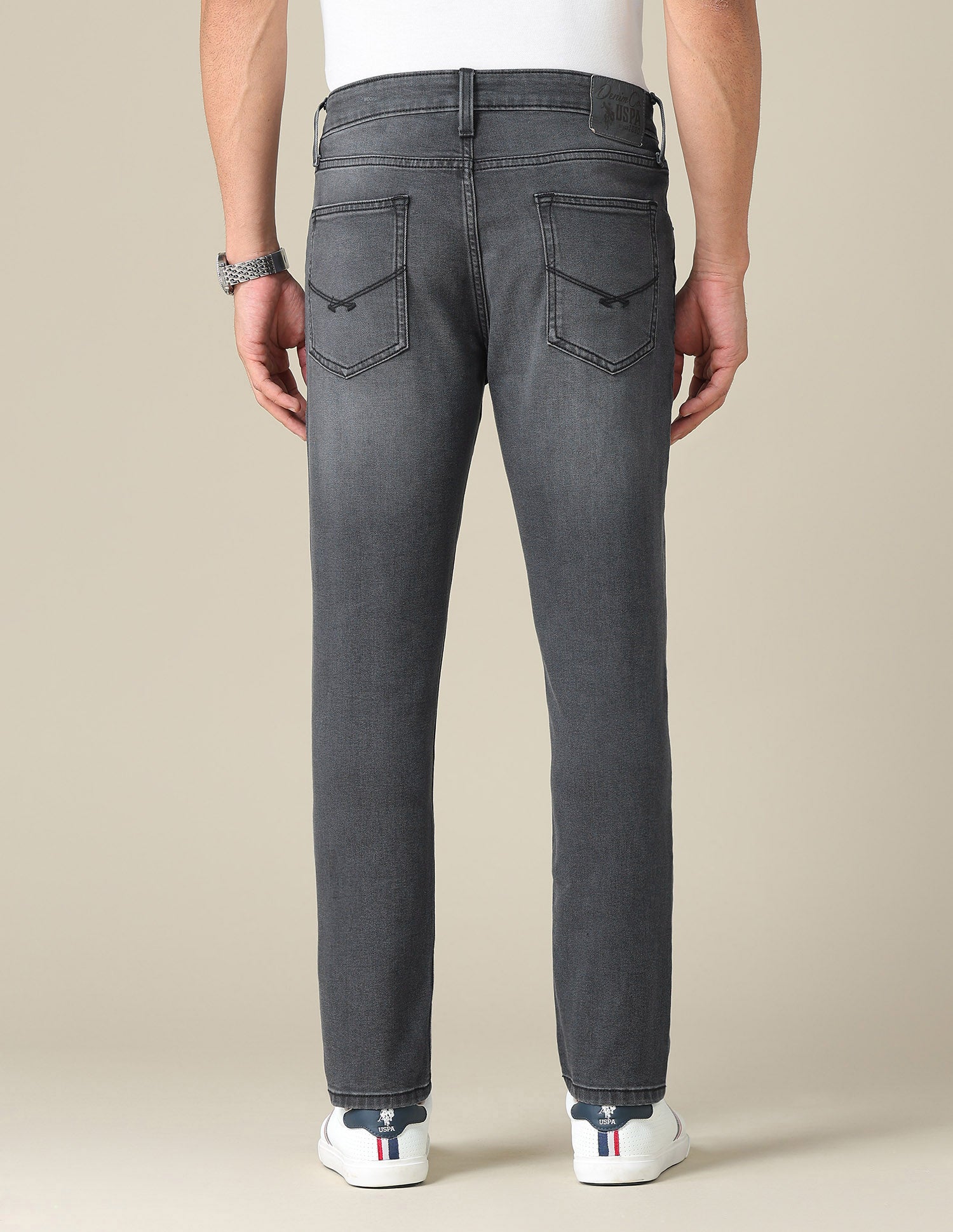 Cole Comfort Cropped Fit Black Jeans Black - U.S. POLO ASSN. | Large