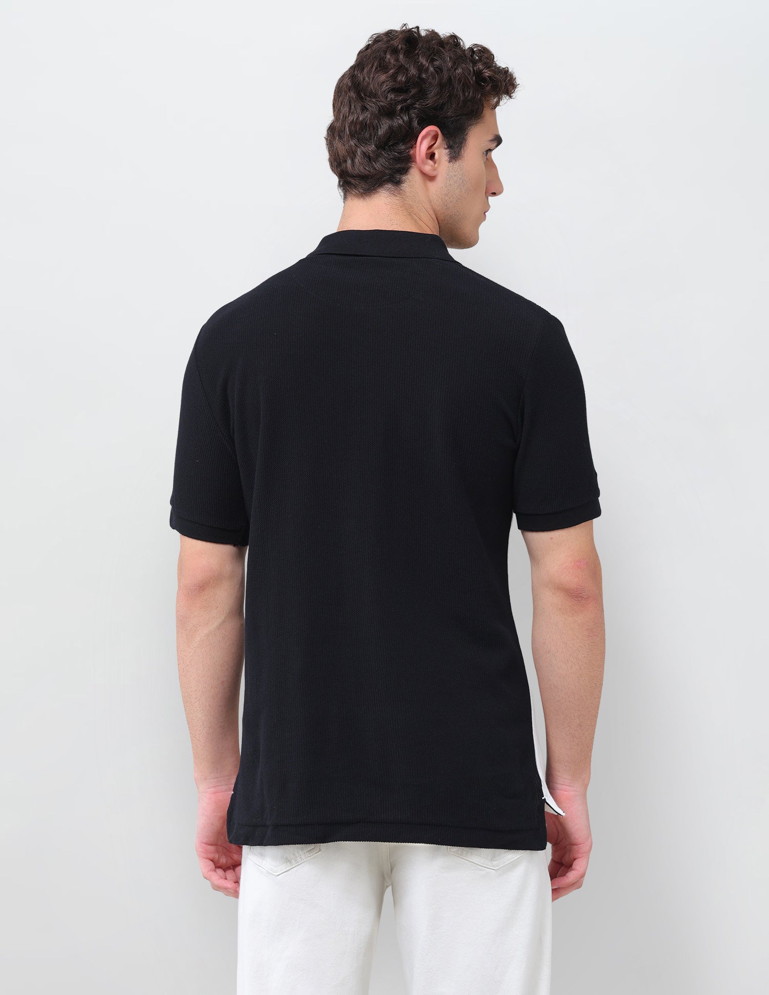 Colourblocked Slim Fit Polo Shirt Black - U.S. Polo Assn. India | Large