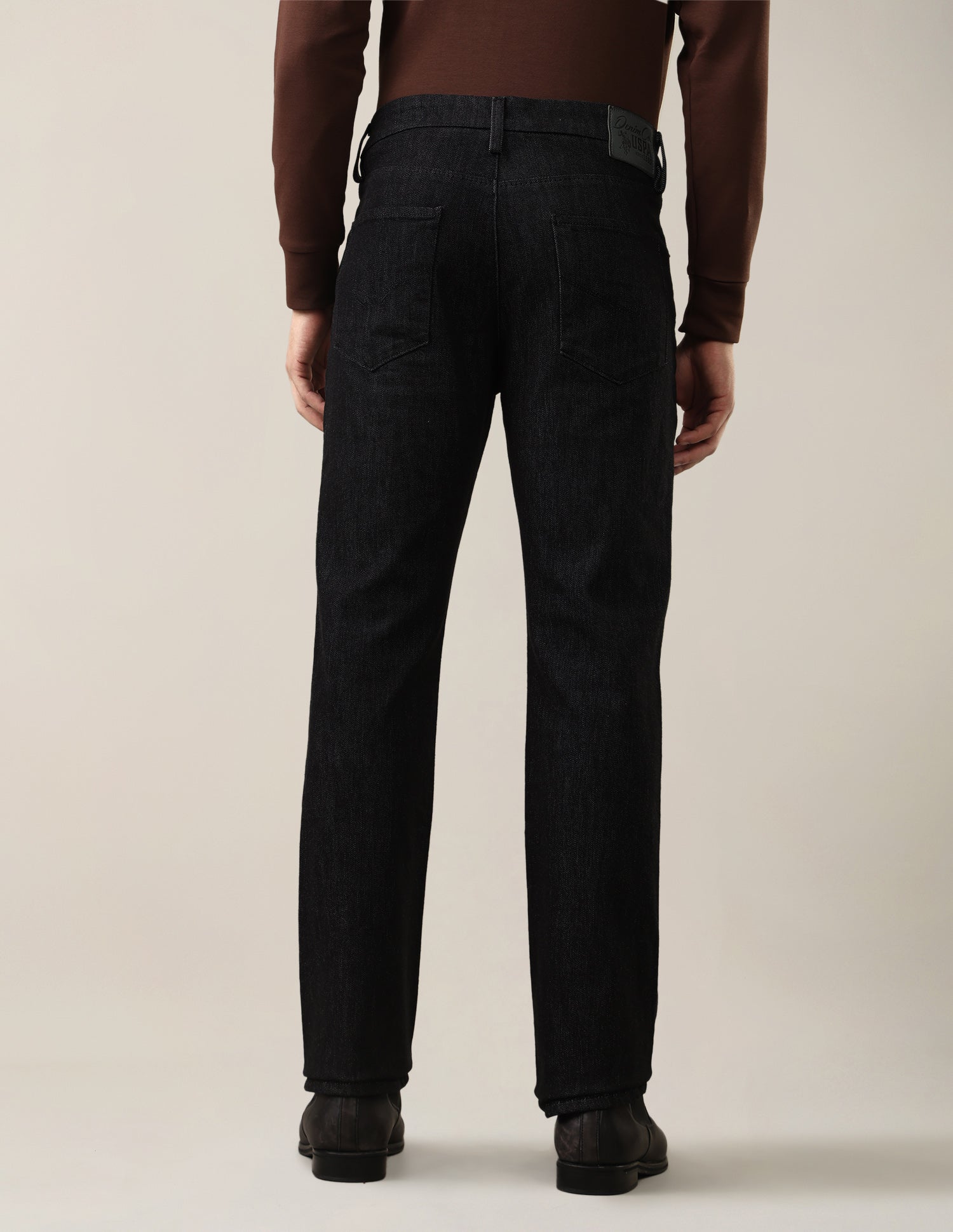 Harold Slim Straight Fit Black Jeans Black - U.S. Polo Assn. India | Large