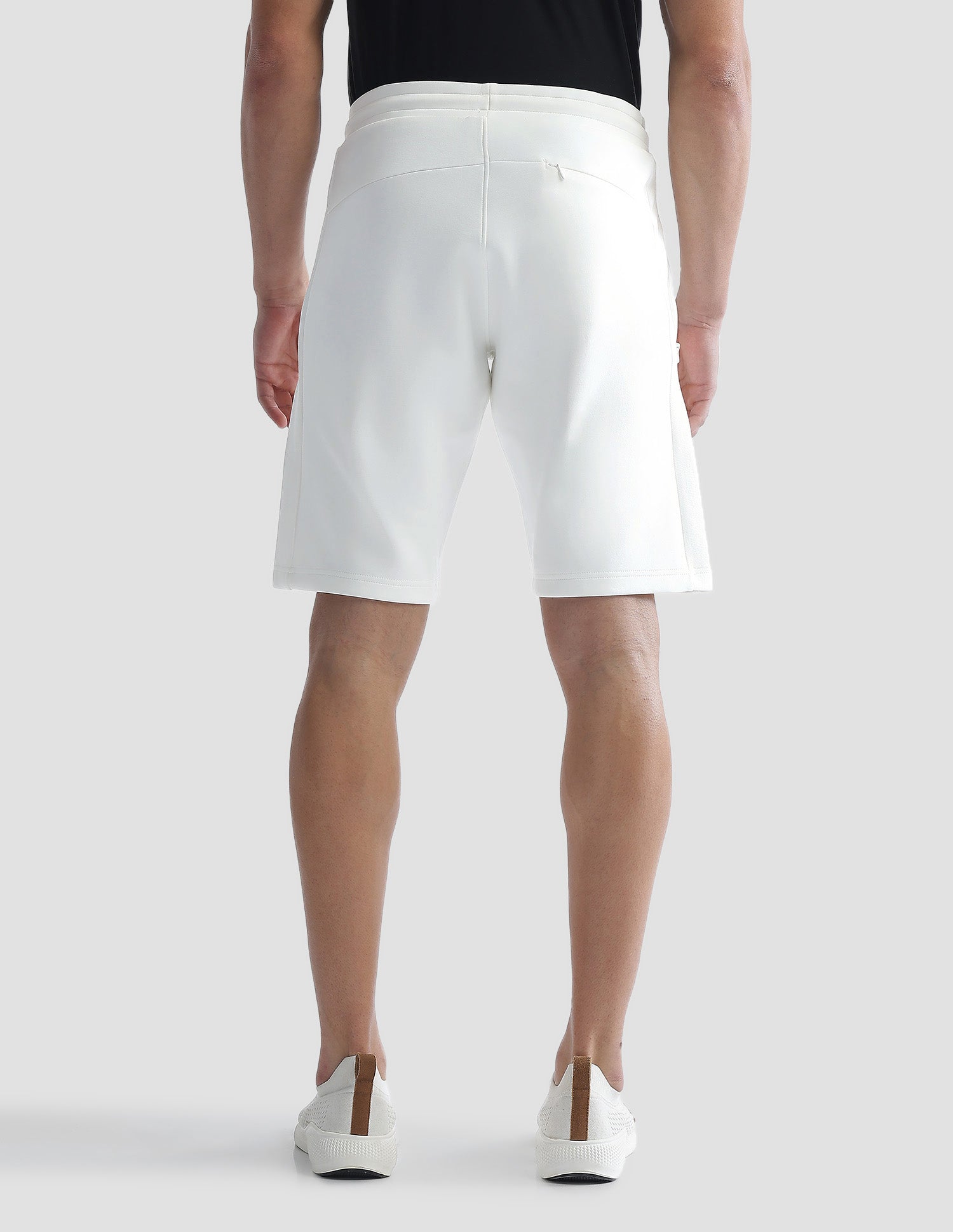 Mid Rise Solid Active Shorts Beige - U.S. Polo Assn. India | Large