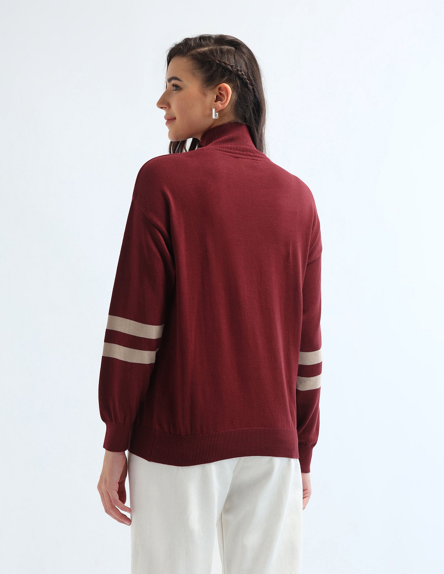 Crest Logo High Neck Sweater Red - U.S. Polo Assn. India | Large