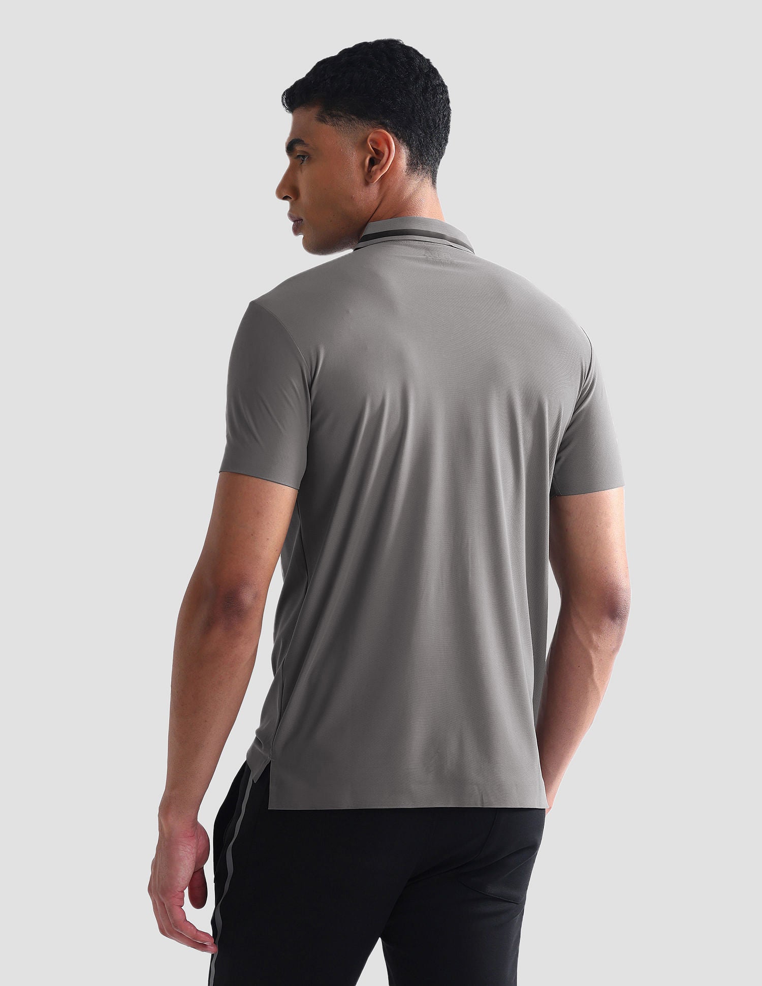 Solid Slim Fit Polo Shirt Grey - U.S. Polo Assn. India | Large