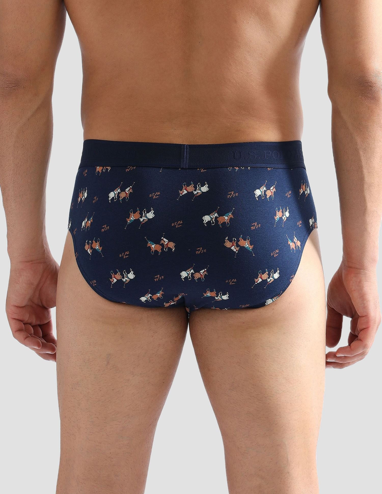 Elasticized Waist Printed PB005 Briefs - Pack of 1 Navy - U.S. POLO ASSN. | Large