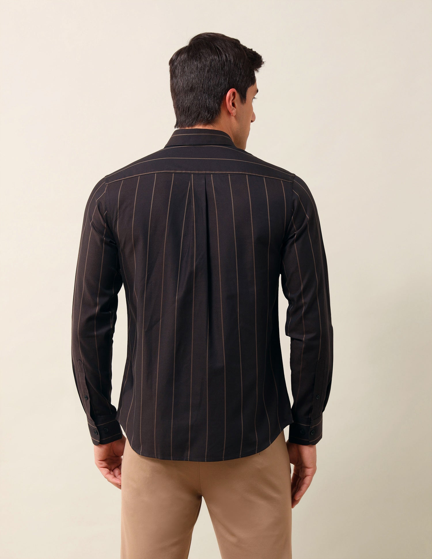 Vertical Striped Tailored Fit Shirt Maroon - U.S. Polo Assn. India | Large