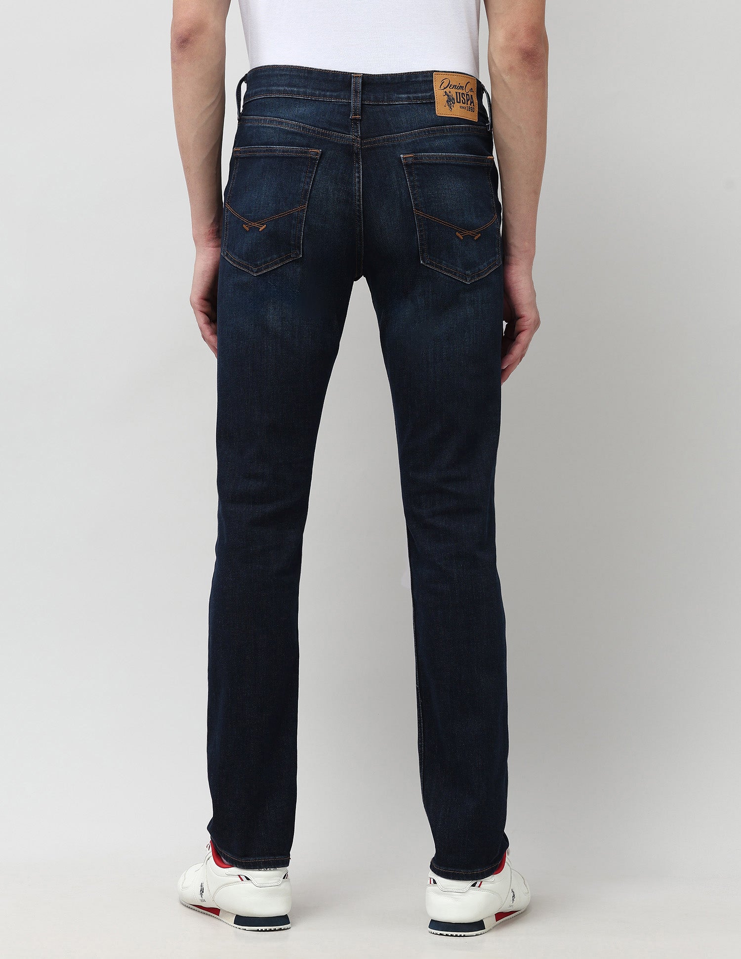 Regallo Skinny Fit Blue Jeans Dark Wash - U.S. POLO ASSN. | Large