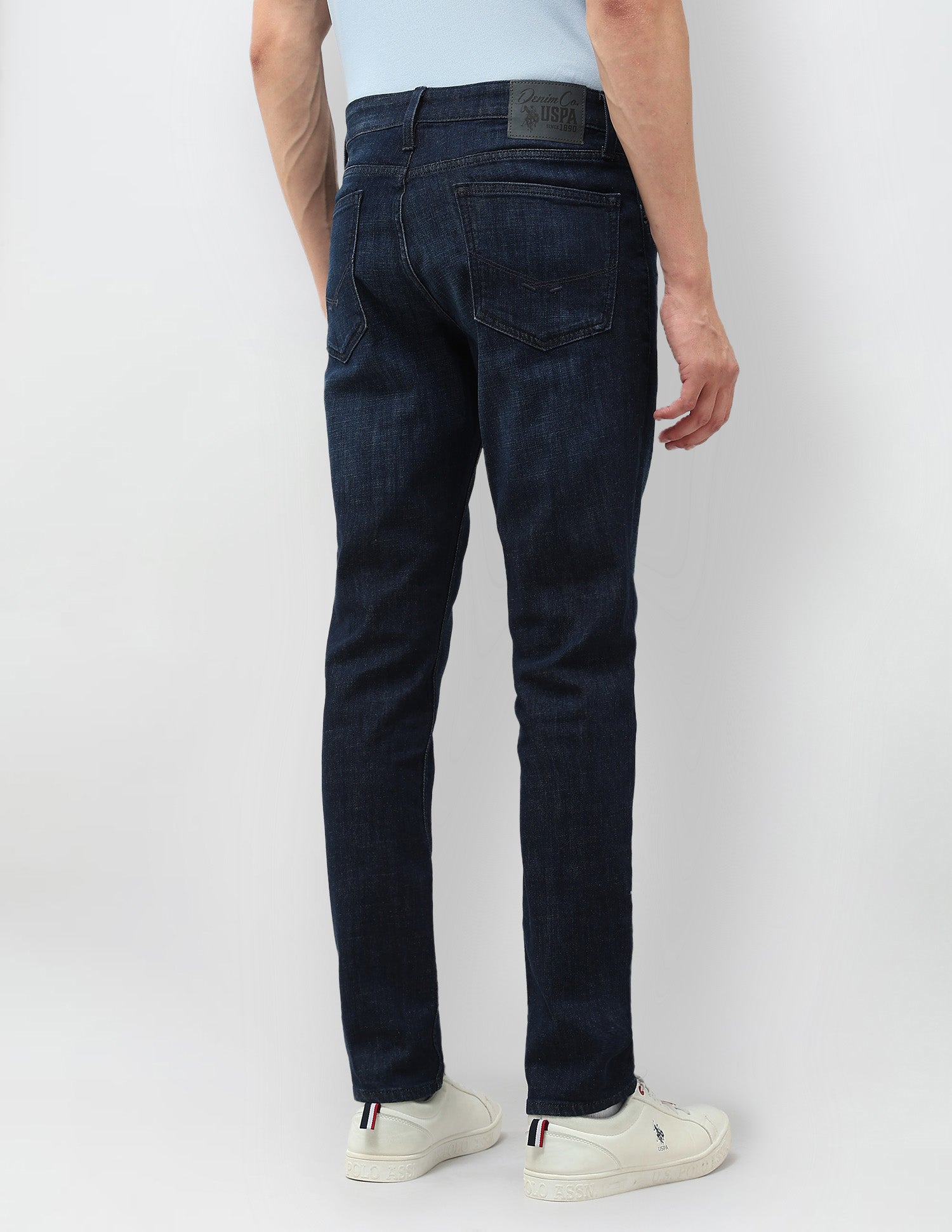 Brandon Slim Tapered Fit Blue Jeans Dark Blue - U.S. Polo Assn. India | Large