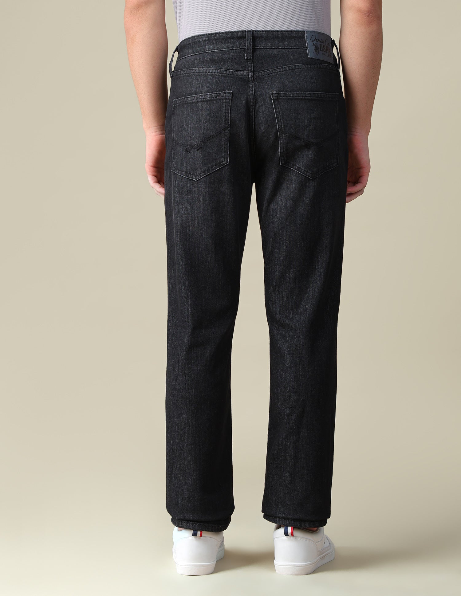 Harold Slim Straight Fit Black Jeans Black - U.S. Polo Assn. India | Large