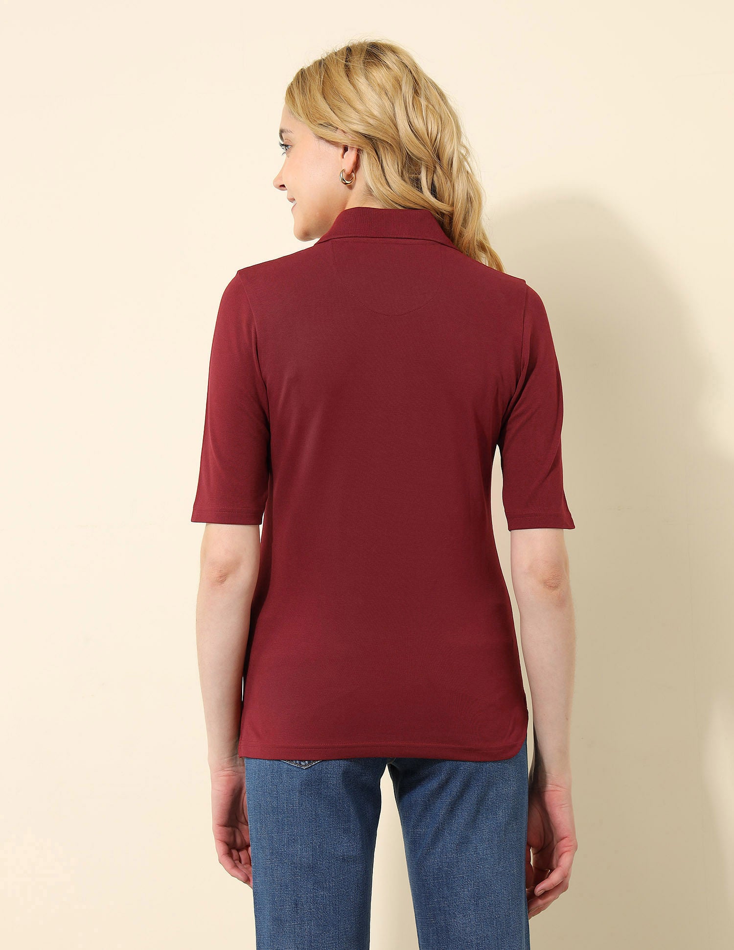 Regular Fit Solid Polo Shirt Maroon - U.S. POLO ASSN. | Large