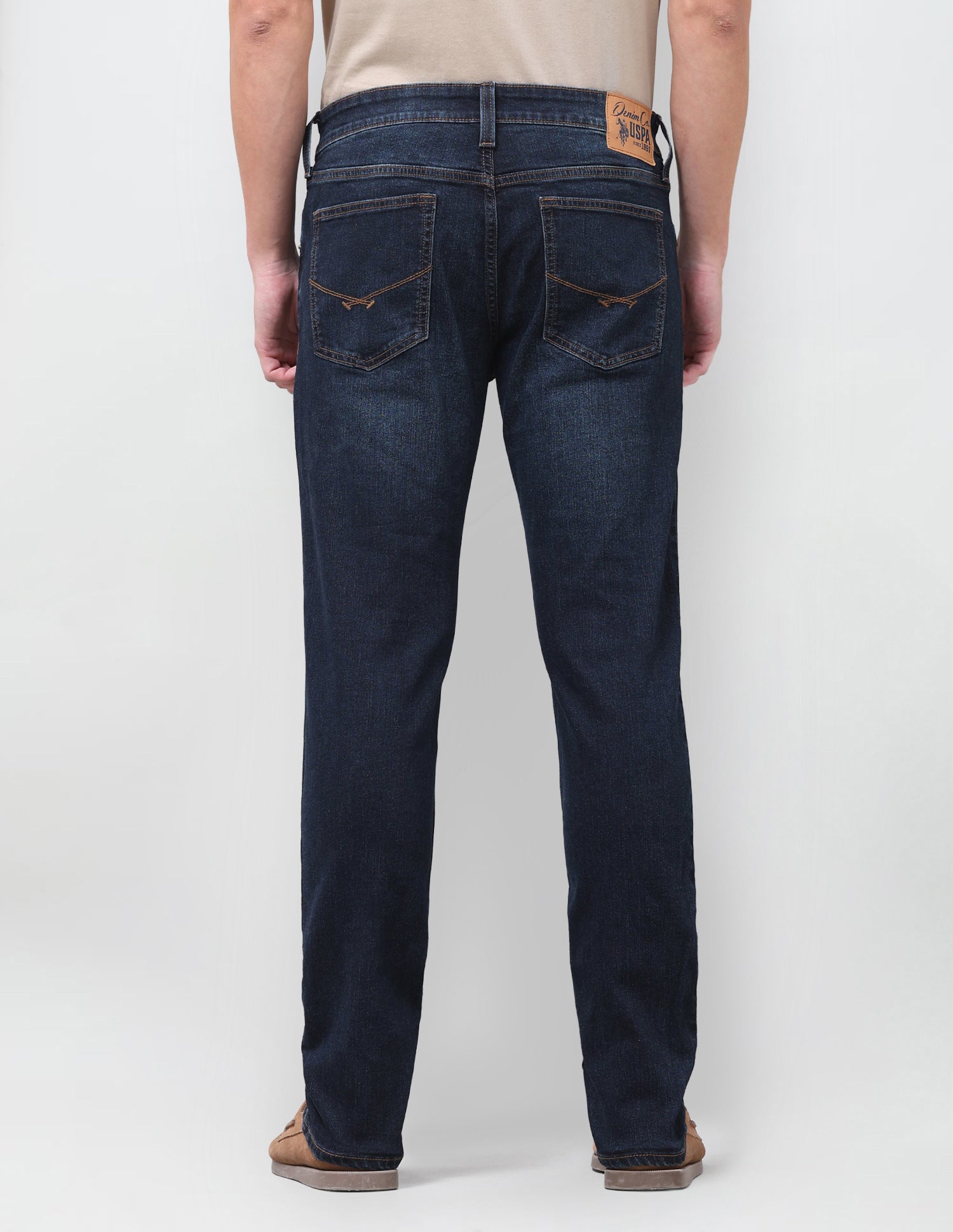 Brandon Slim-Tapered Fit Blue Jeans Dark Indigo - U.S. Polo Assn. India | Large