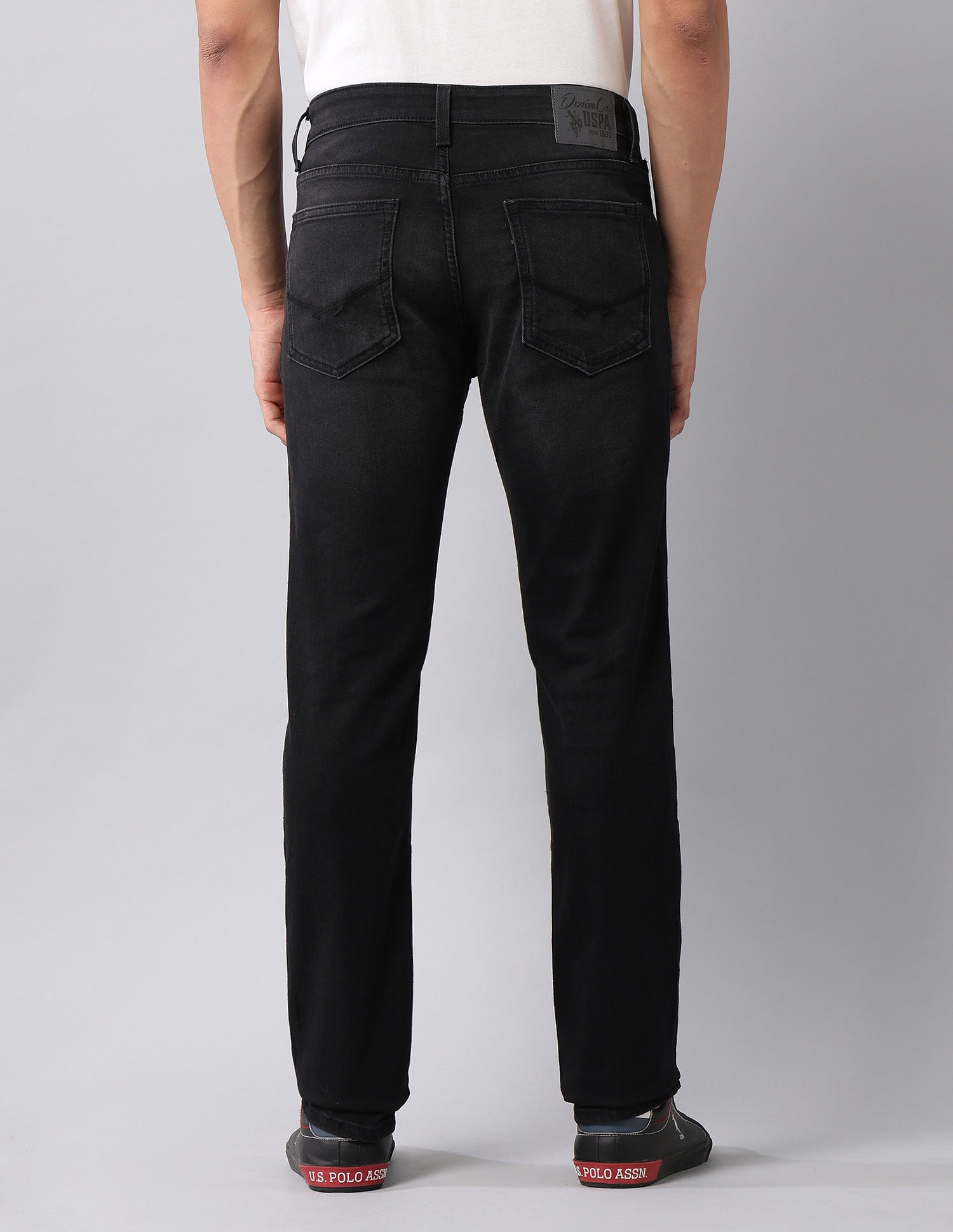 Brandon Slim Tapered Fit Black Jeans Black - U.S. Polo Assn. India | Large