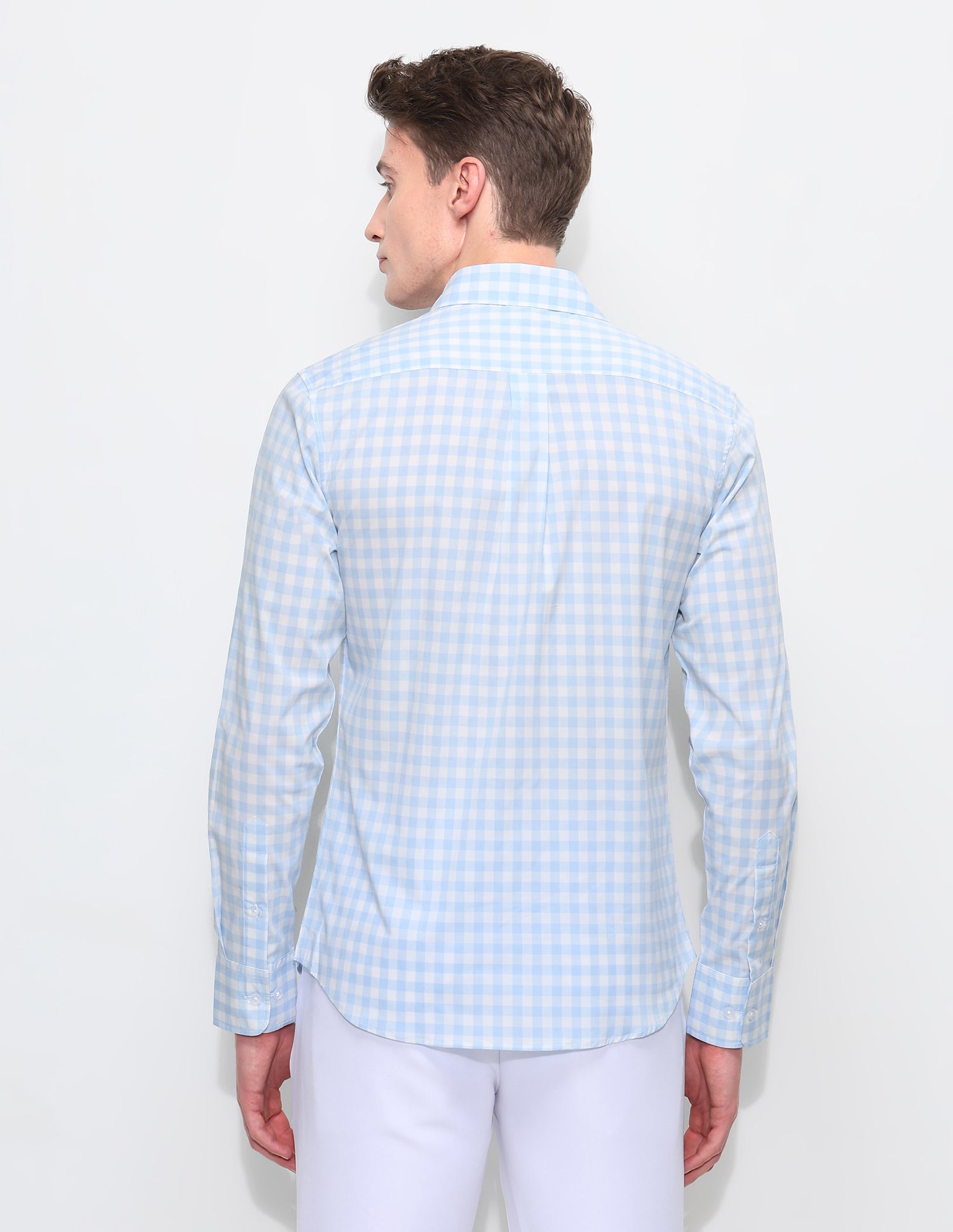 White Harbour Premium Poplin Shirt Light Blue - U.S. Polo Assn. India | Large