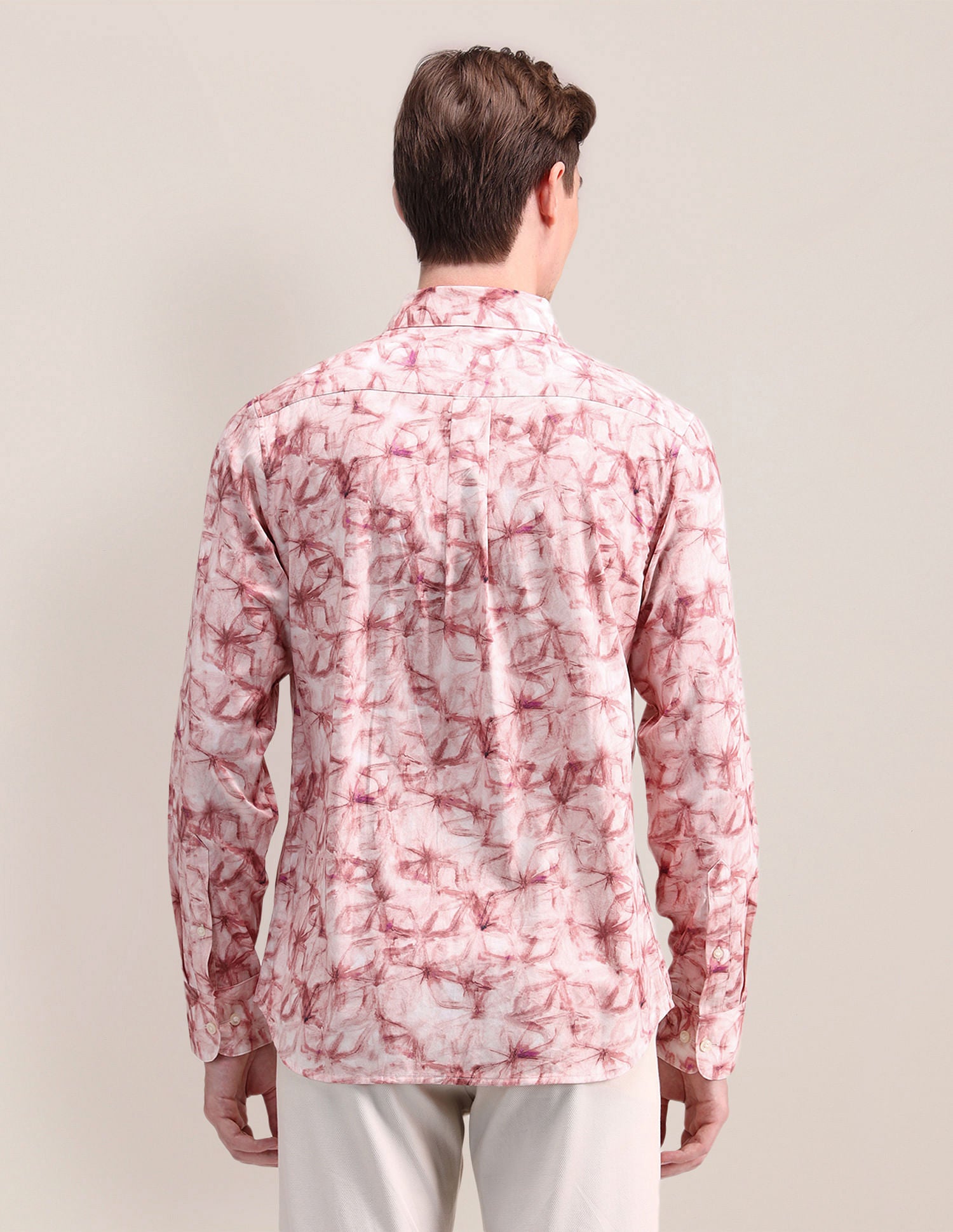 Satin Digital Print Shirt Coral - U.S. POLO ASSN. | Large