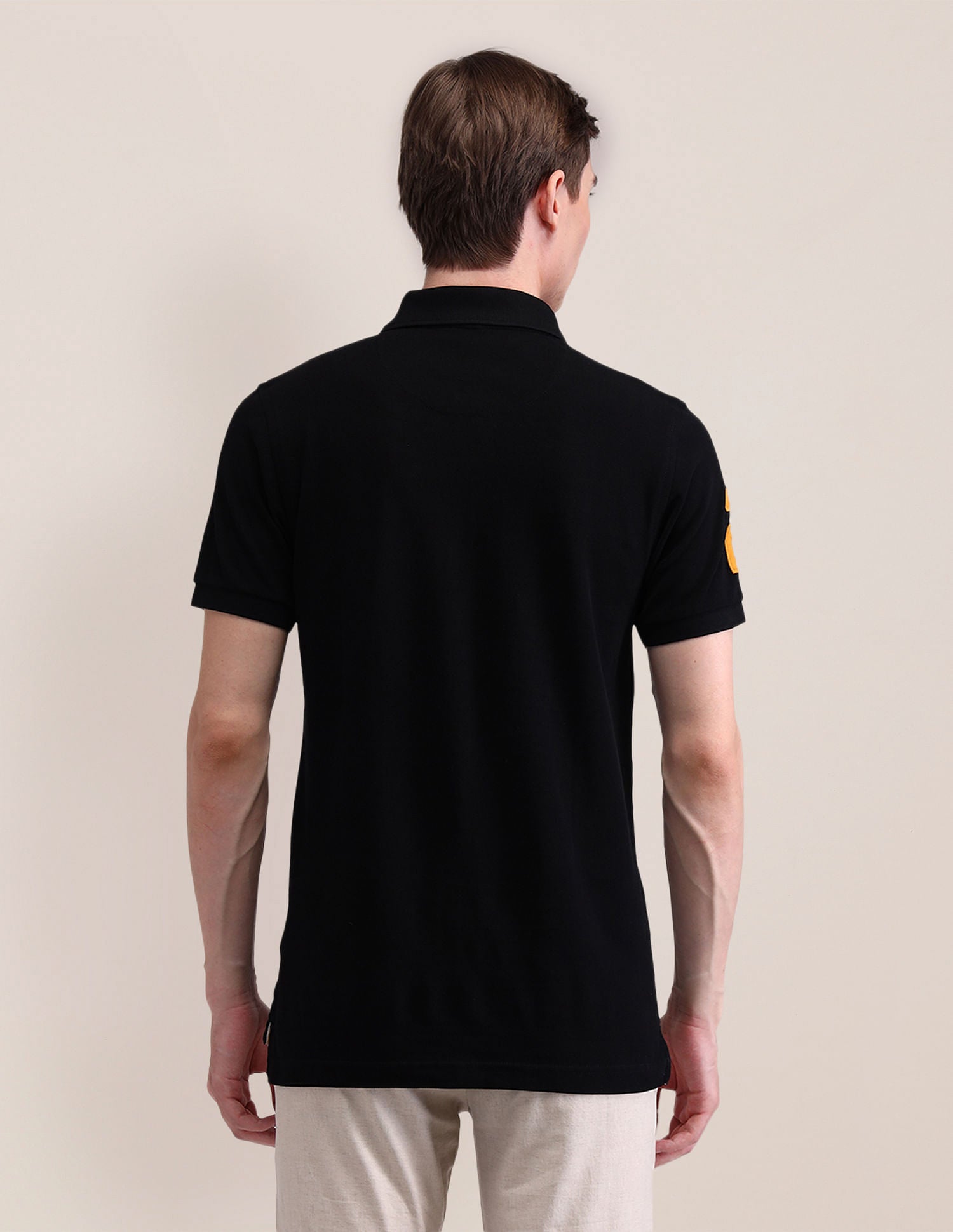 Solid Slim Fit Polo Shirt Black - U.S. POLO ASSN. | Large