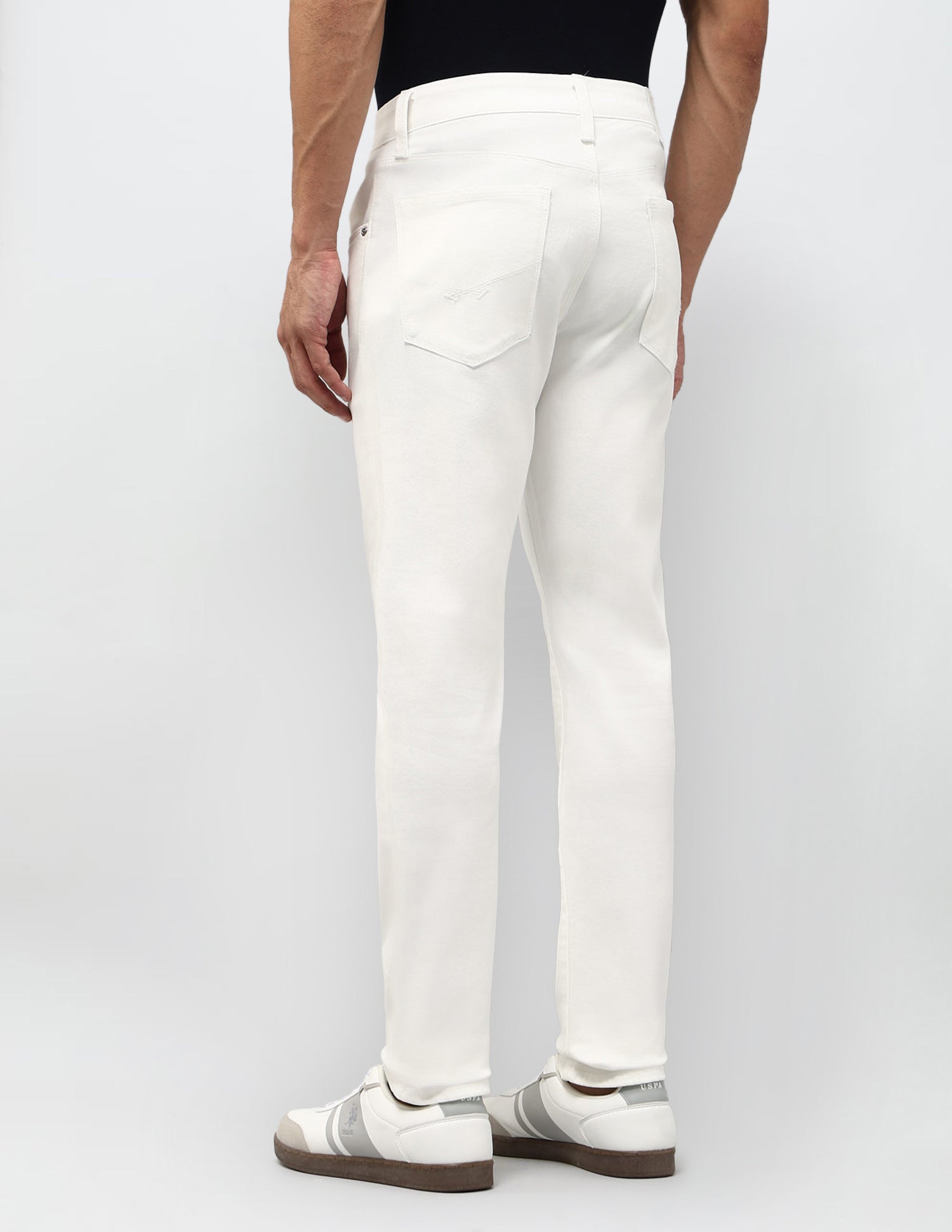 Brandon Slim Tapered Fit White Jeans White - U.S. POLO ASSN. | Large