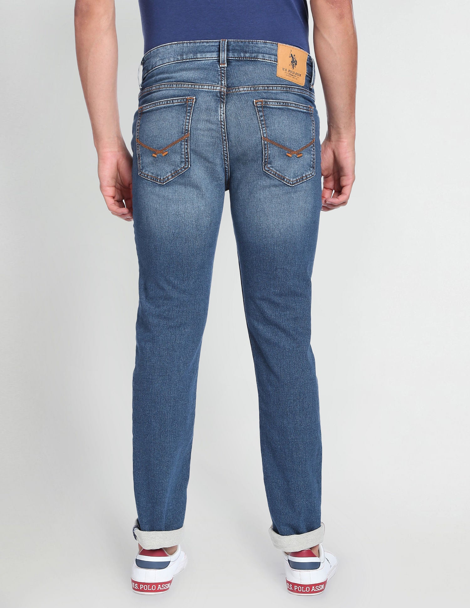 Brandon Slim Tapered Super Soft Jeans Blue - U.S. Polo Assn. India | Large