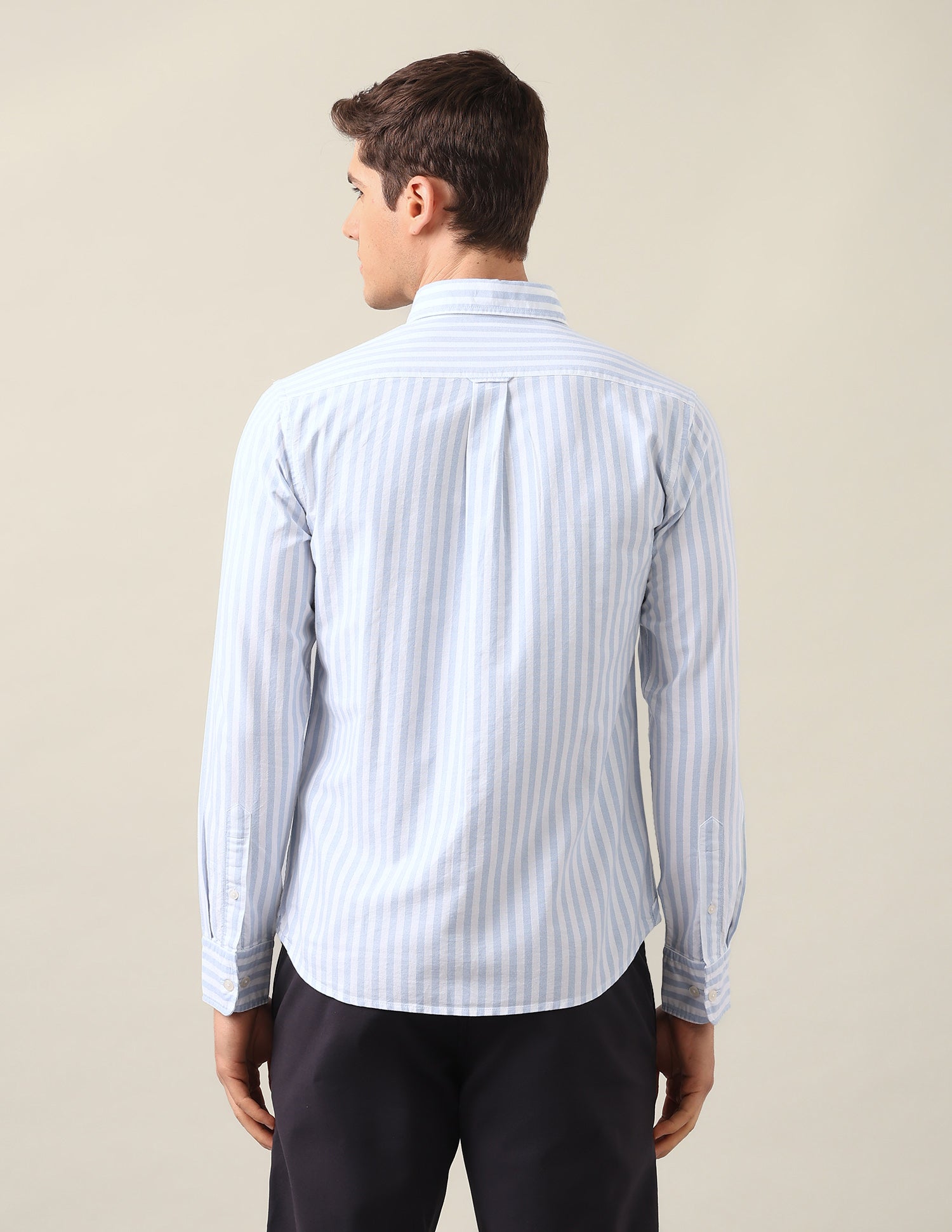 Vertical Striped Oxford Shirt Blue - U.S. Polo Assn. India | Large