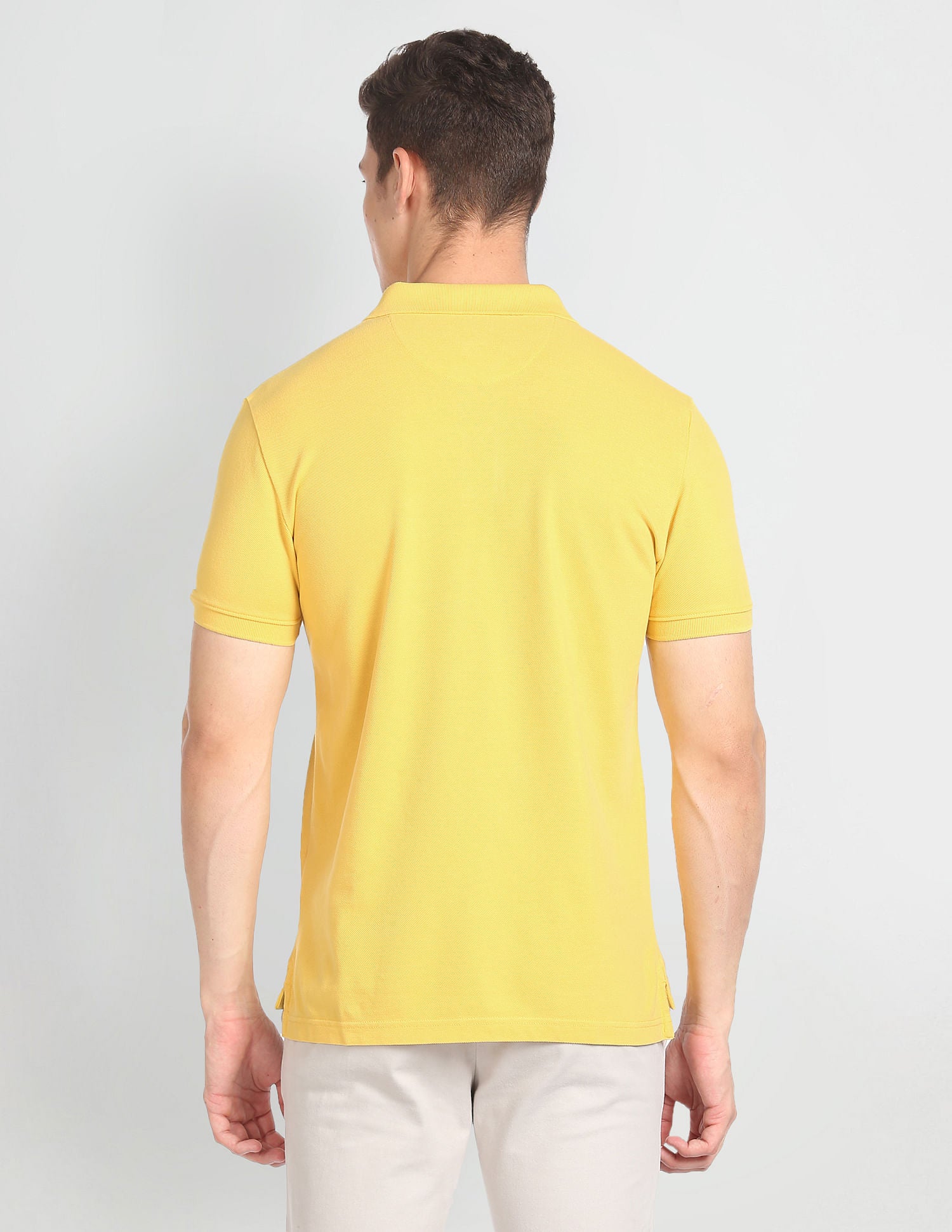 Logo Cotton Polo Shirt Mustard - U.S. POLO ASSN. | Large