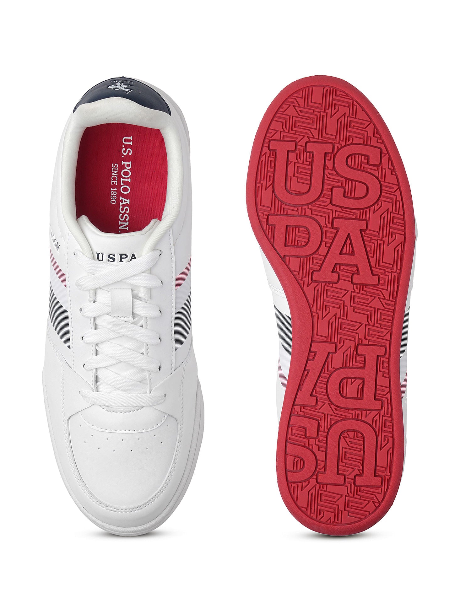 Men Anders Off White All Day Sneakers White - U.S. POLO ASSN. | Large