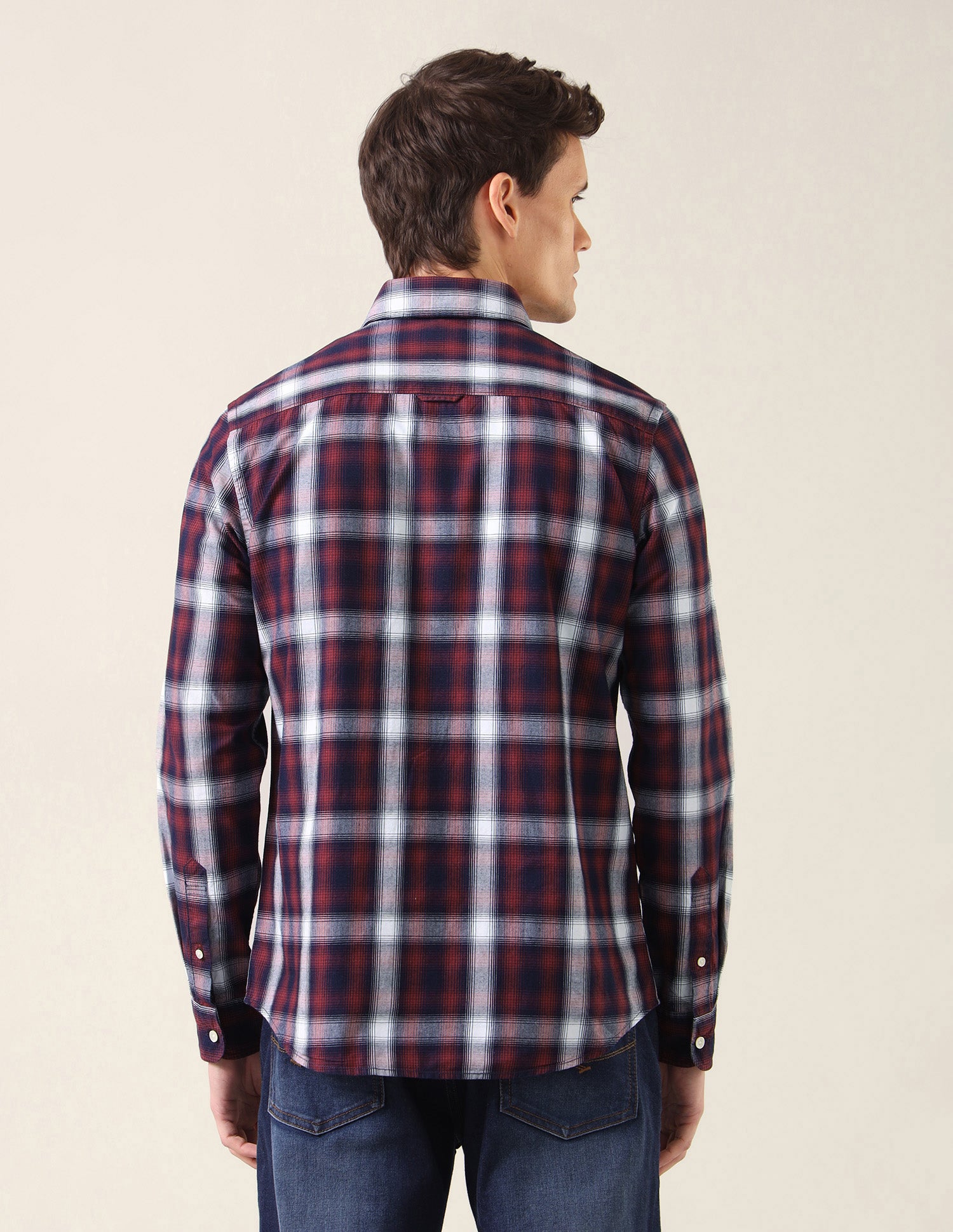 Plaid Checked Twill Shirt Red - U.S. Polo Assn. India | Large