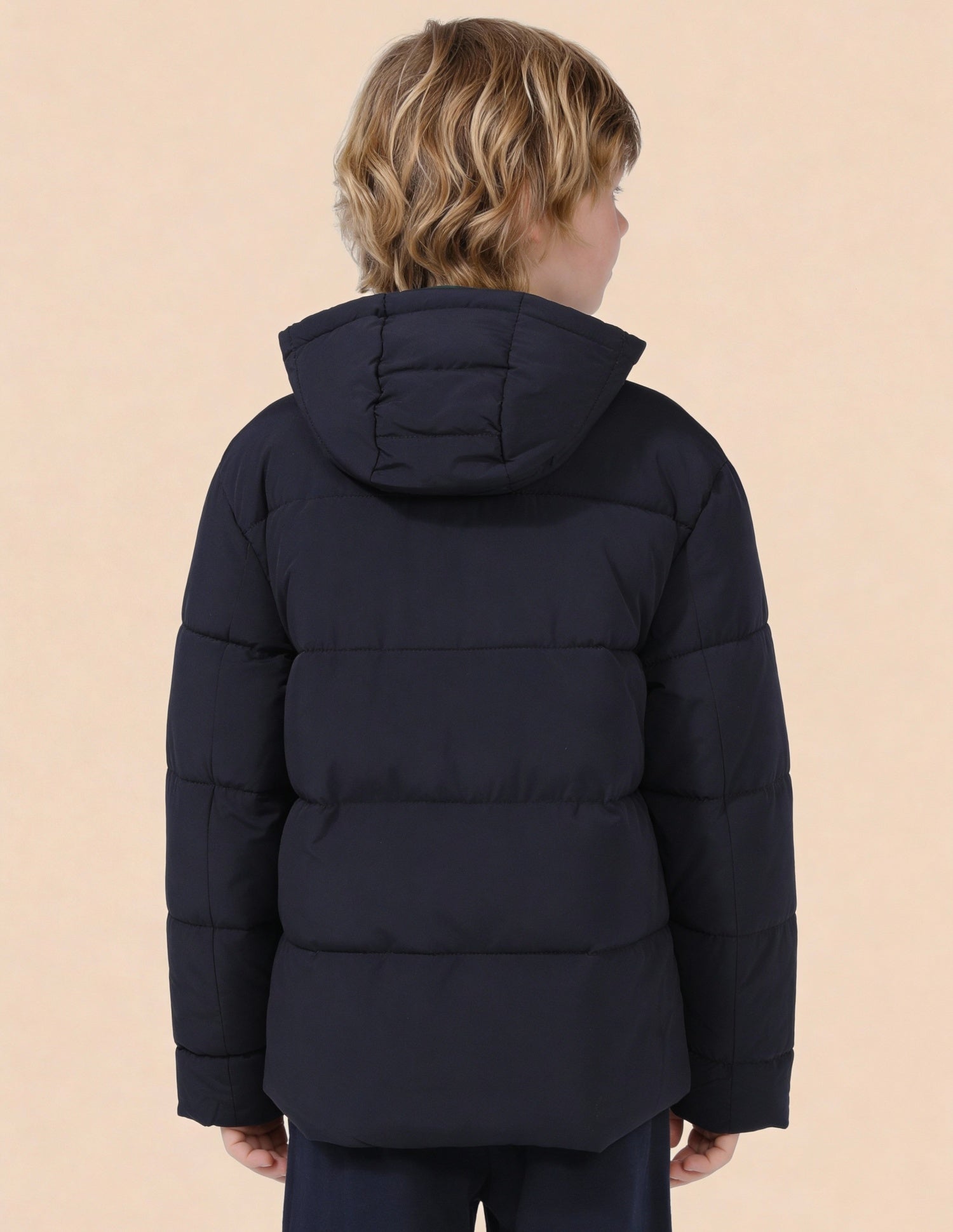 Boys Colourblocked Puffer Jacket Navy - U.S. Polo Assn. India | Large