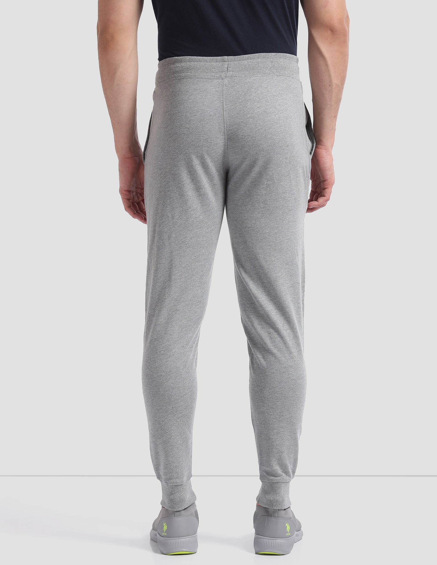 Mid Rise Drawstring Waist I604 Joggers - Pack Of 1 Grey - U.S. POLO ASSN. | Large