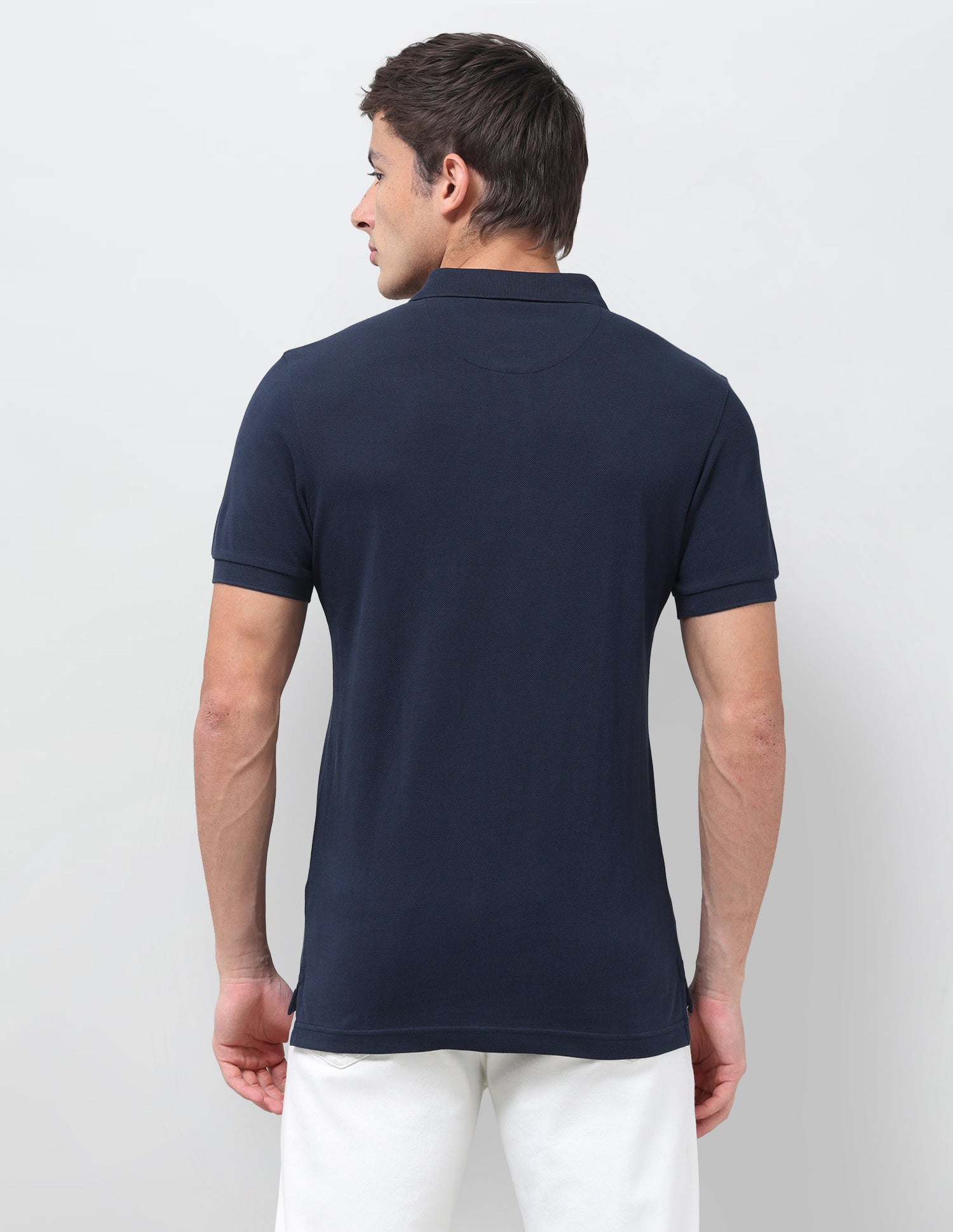 Solid Regular Fit Polo Shirt Navy - U.S. Polo Assn. India | Large
