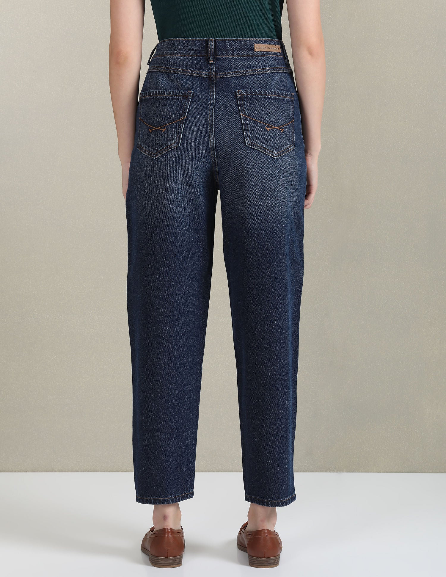 High Rise Carrot Fit Jeans Blue - U.S. Polo Assn. India | Large