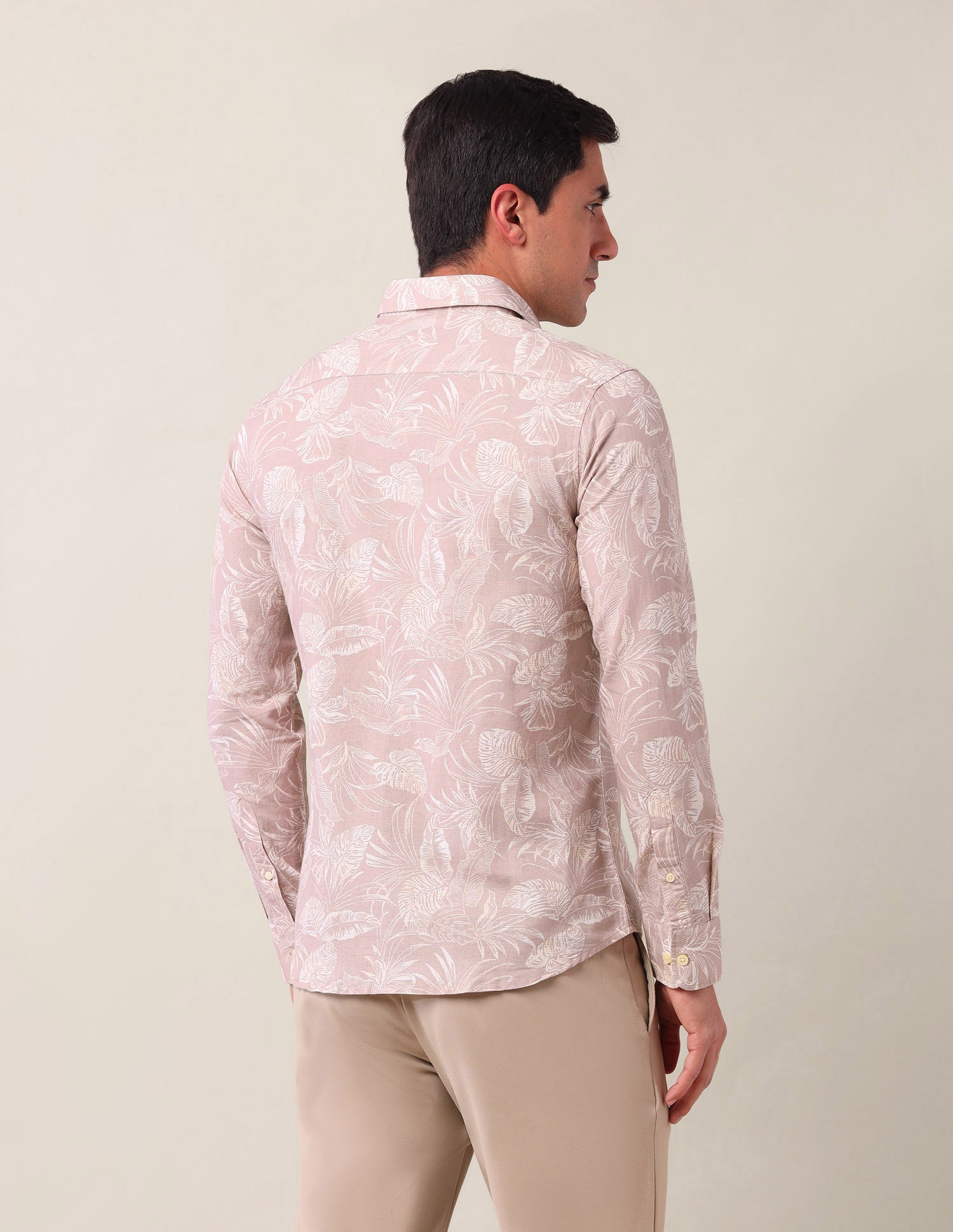 All Over Printed Regular Shirt Peach - U.S. Polo Assn. India | Large