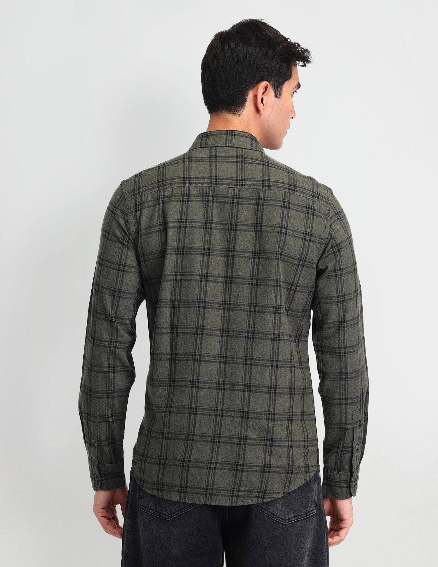 Tartan Check Regular Fit Shirt Olive - U.S. Polo Assn. India | Large
