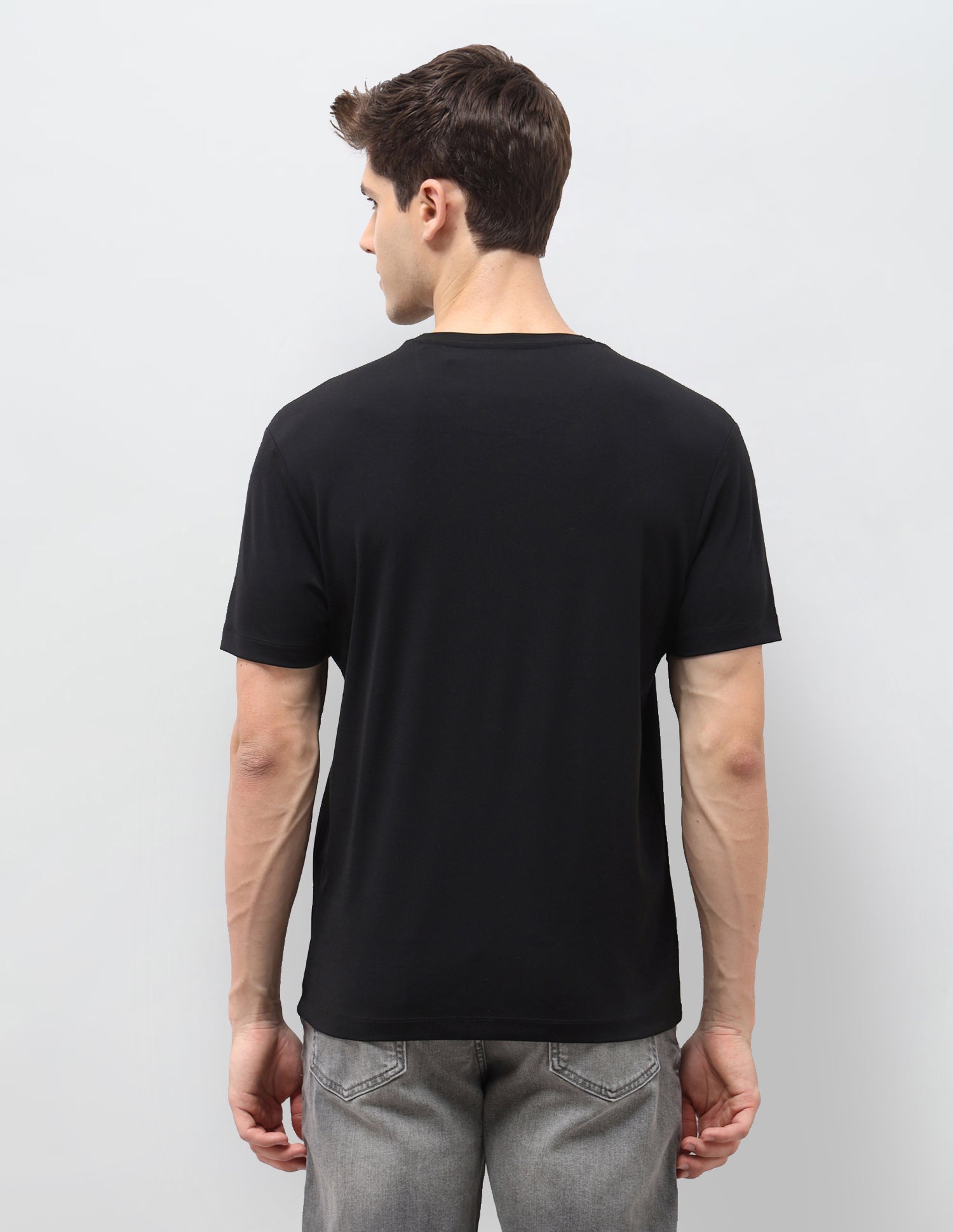 Slim Fit Brand Printed T-Shirt Black - U.S. Polo Assn. India | Large