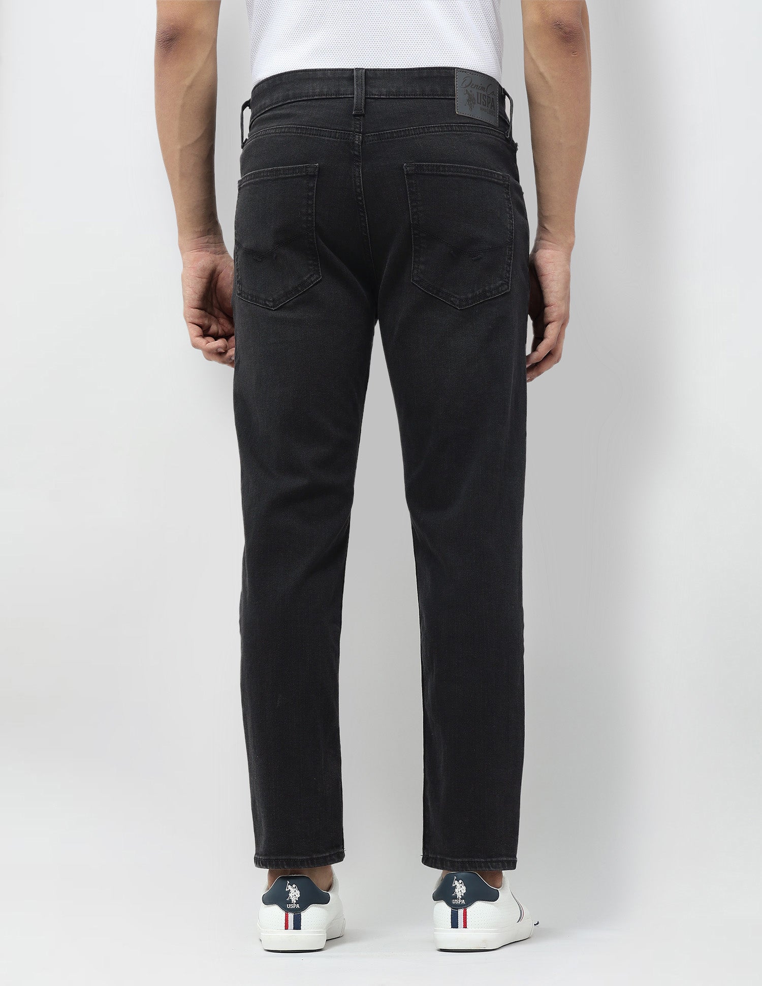 Cole Comfort Cropped Fit Black Jeans Black - U.S. POLO ASSN. | Large