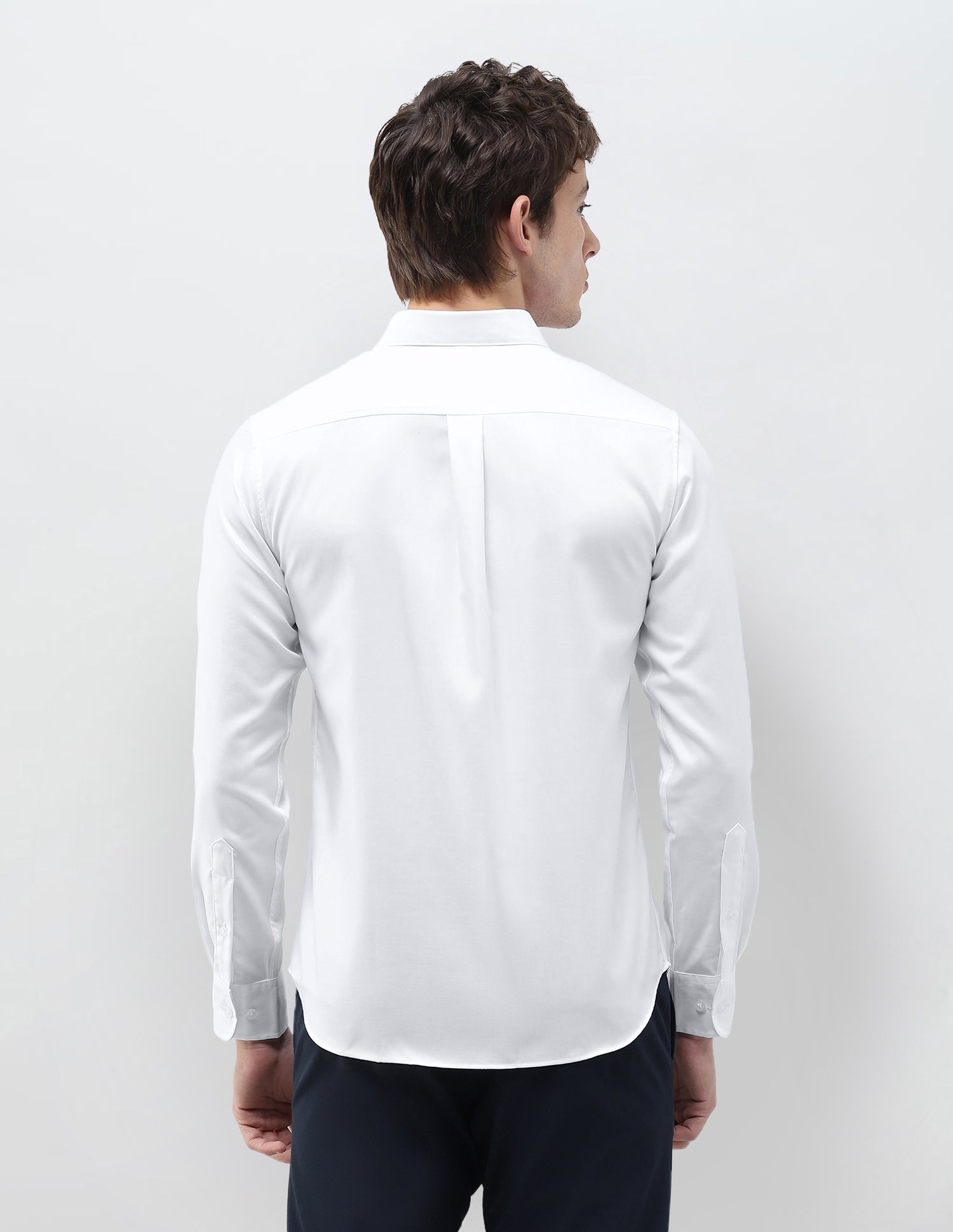 Herringbone Tailored Fit Shirt White - U.S. Polo Assn. India | Large