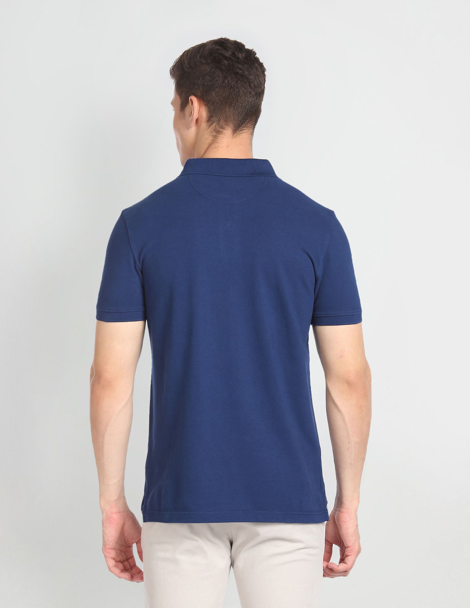 Appliqued Logo Cotton Polo Shirt Navy - U.S. POLO ASSN. | Large