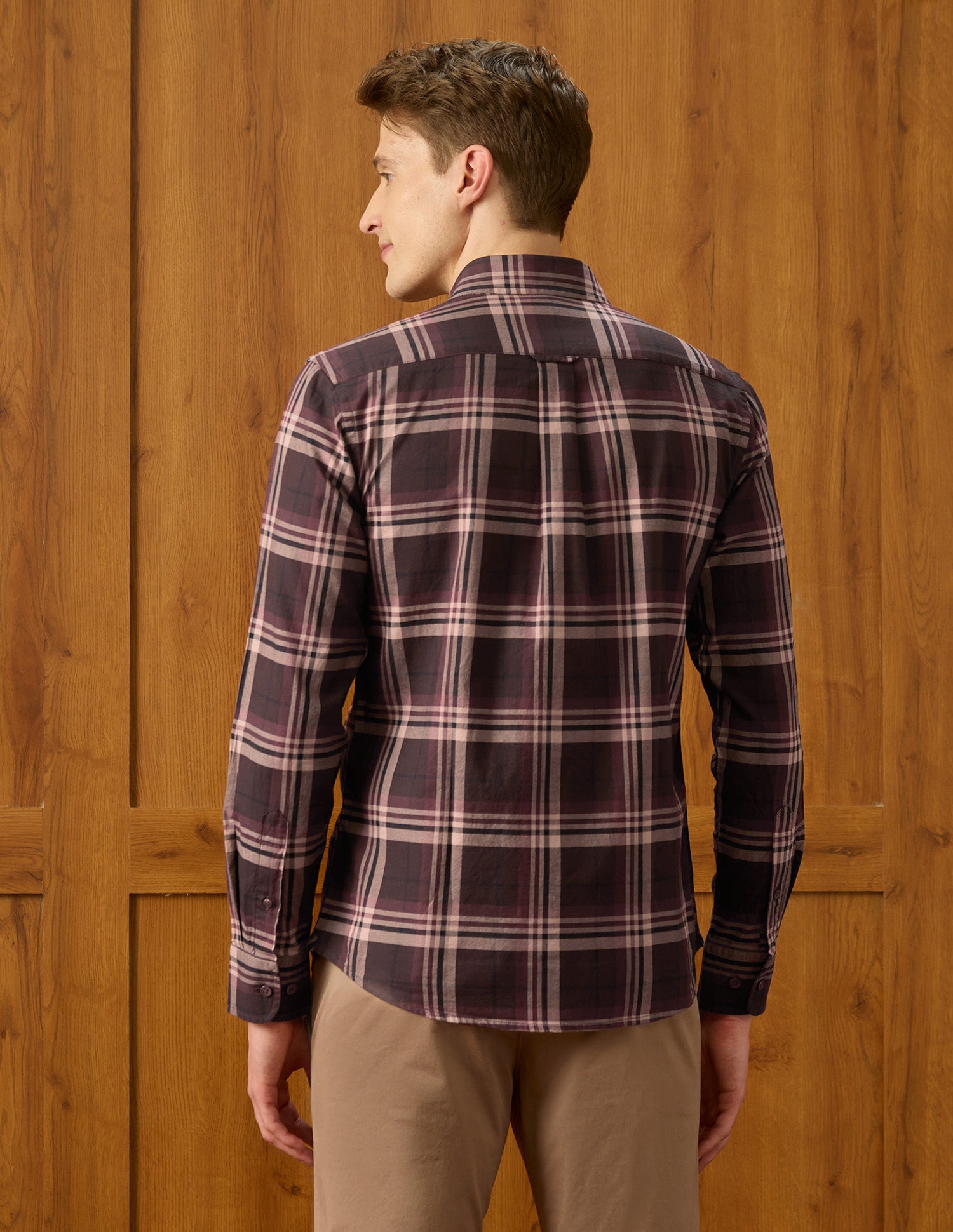 Elvenado Tartan Checked Shirt Burgundy - U.S. Polo Assn. India | Large