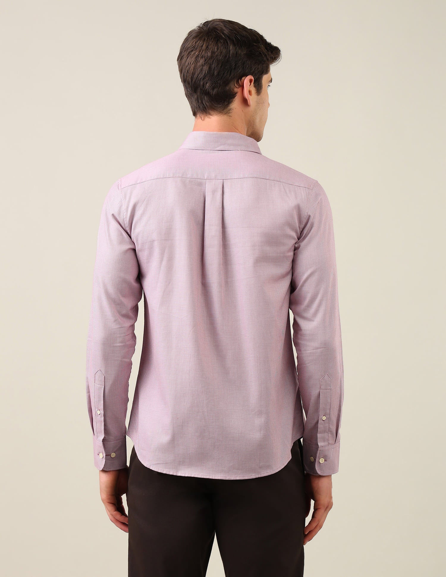 Textured Tailored Fit Shirt Pink - U.S. Polo Assn. India | Large