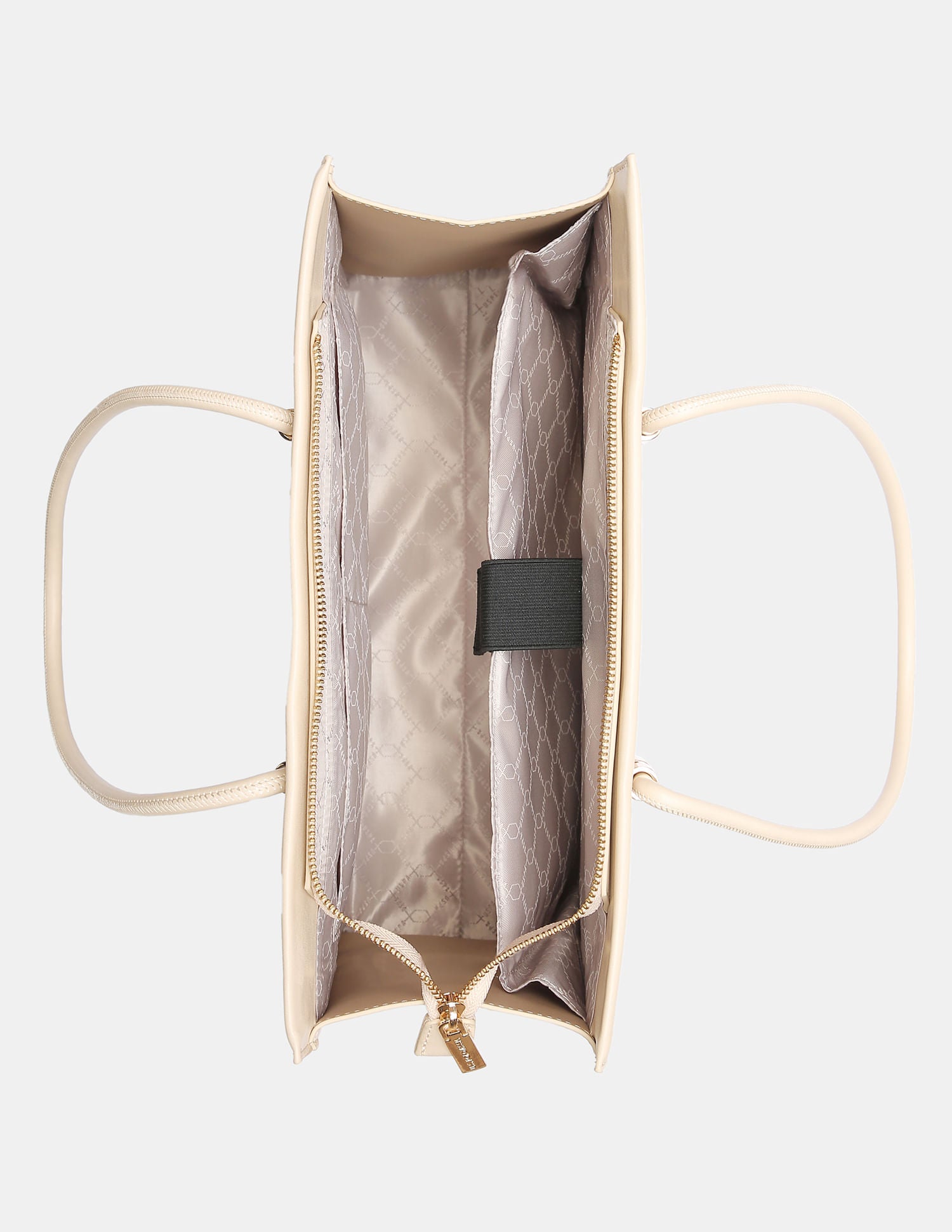 Women  Bella Tote Bag with Solid Finish Beige - U.S. POLO ASSN. | Large