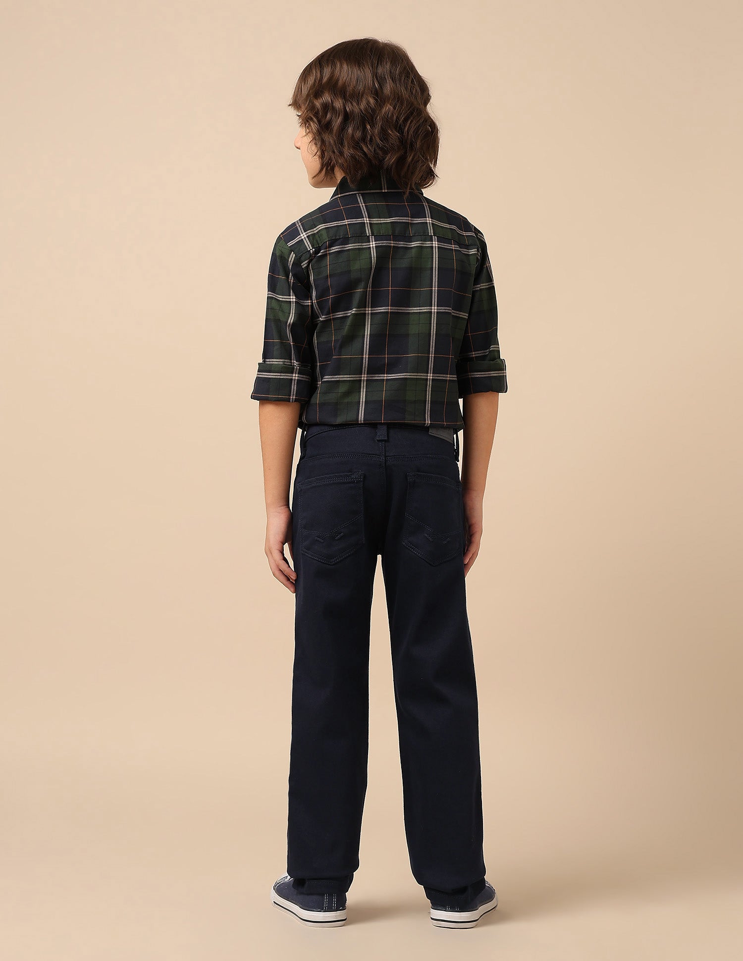 Boys Mid Rise Relaxed Fit Jeans Dark Blue - U.S. POLO ASSN. | Large