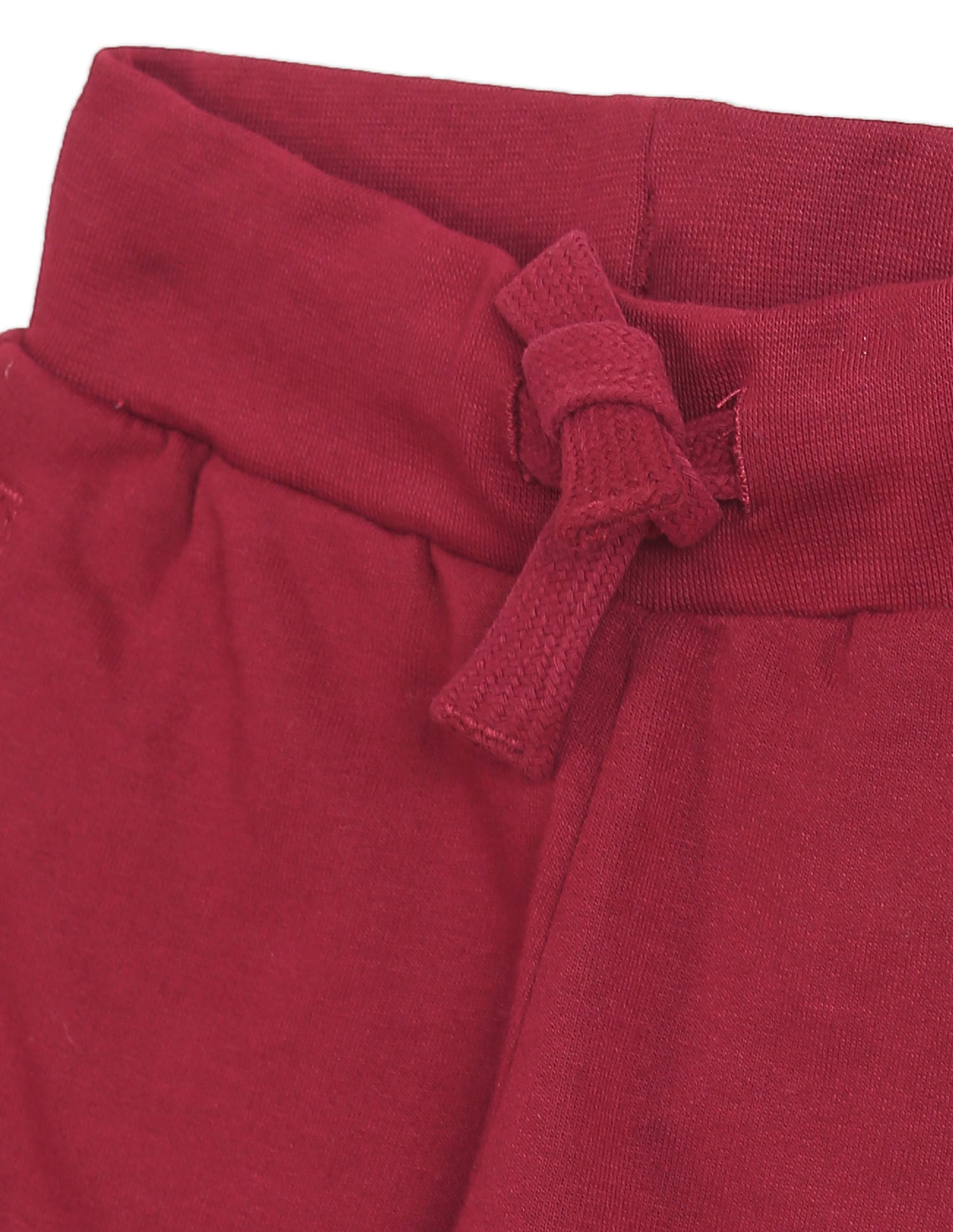 Boys Assorted Mid Rise Knit Shorts - Pack Of 2 Maroon and Black - U.S. Polo Assn. India | Large